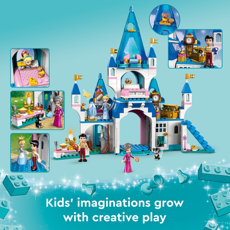 LEGO 43206 Disney Cinderella And Prince Charming’s Castle Building Kit