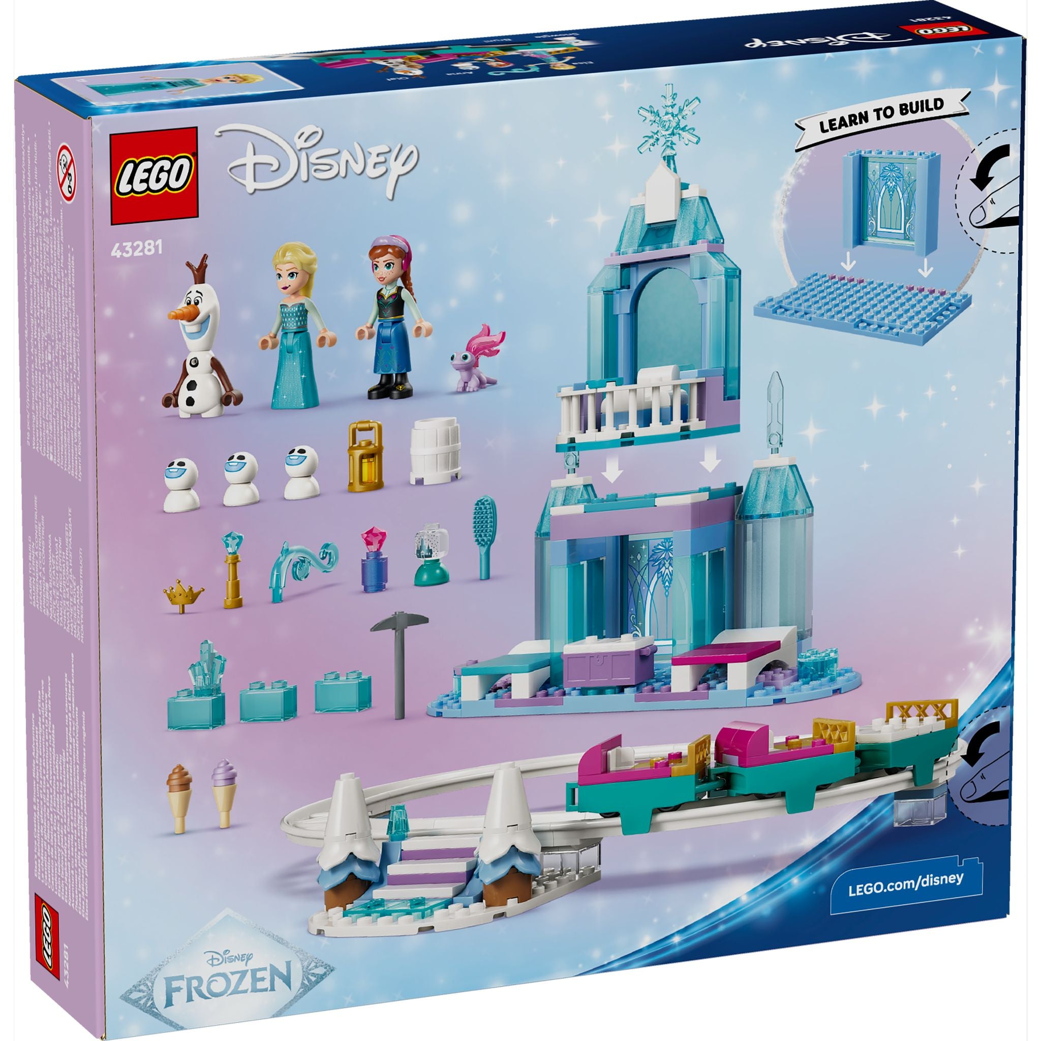 LEGO 43281 Disney Frozen Elsa’s Ice Castle & Snow Ride Adventure