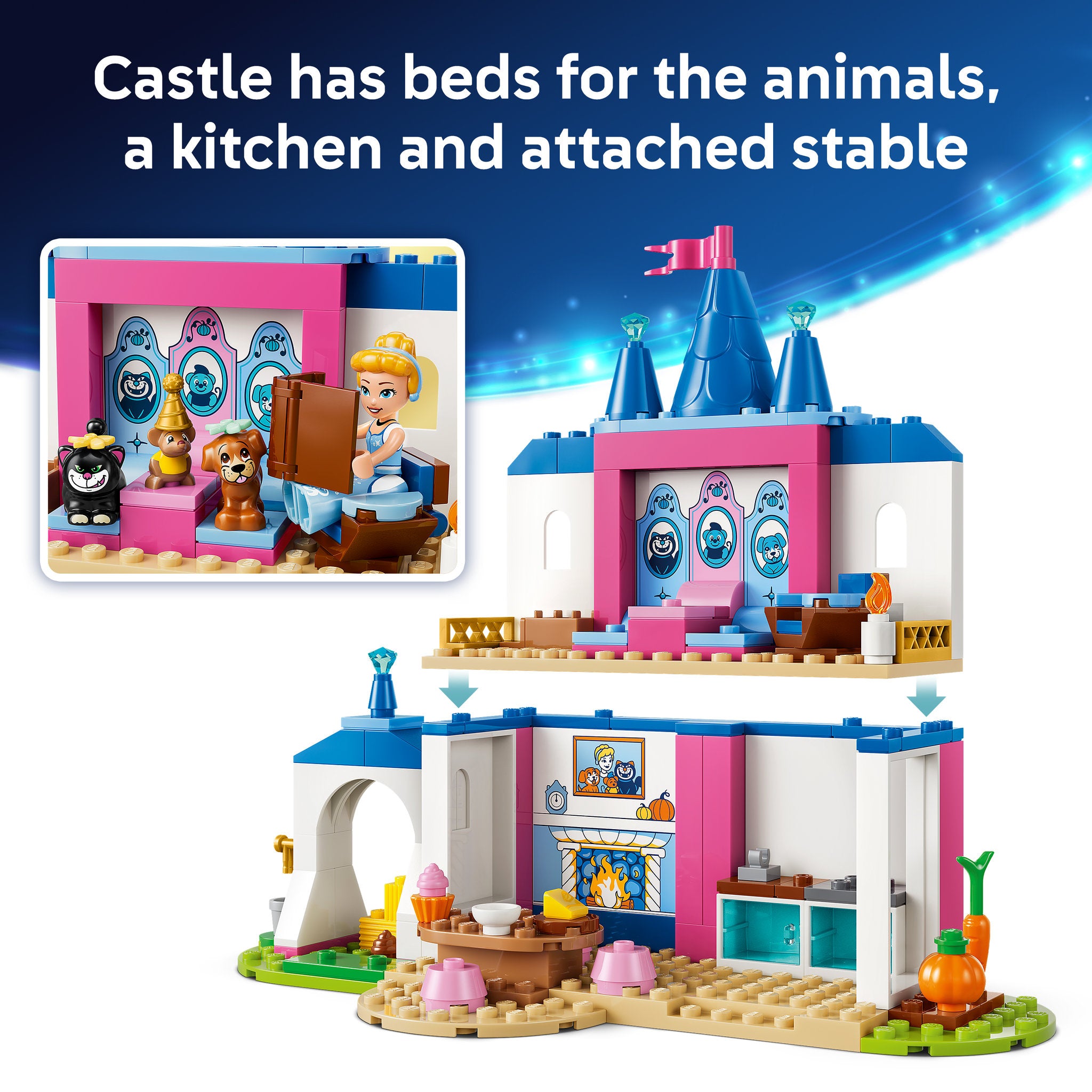 LEGO 43283  Disney Princess Cinderella Animal Friends Castle