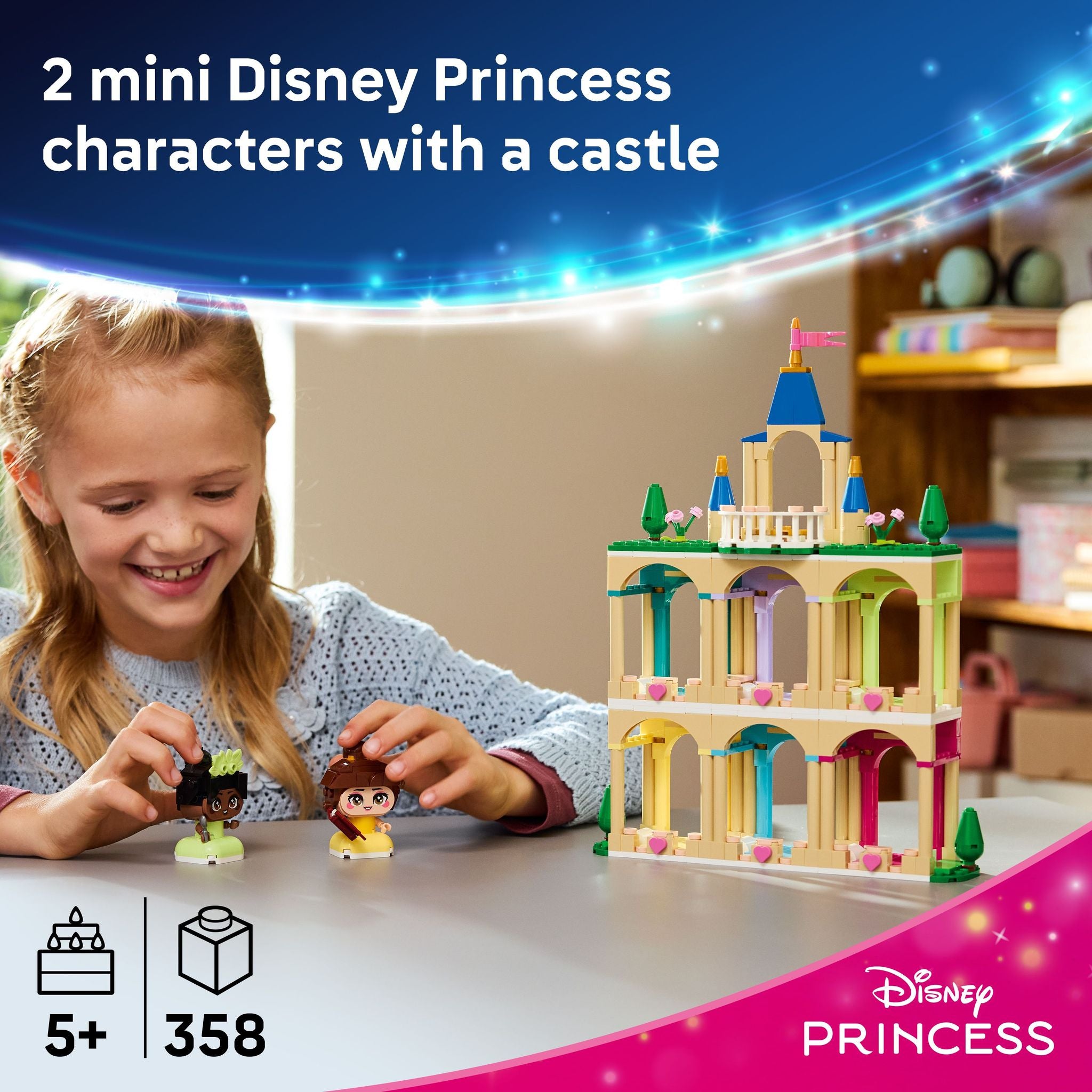 LEGO 43291 Disney Princess Mini Belle & Tiana with Castle