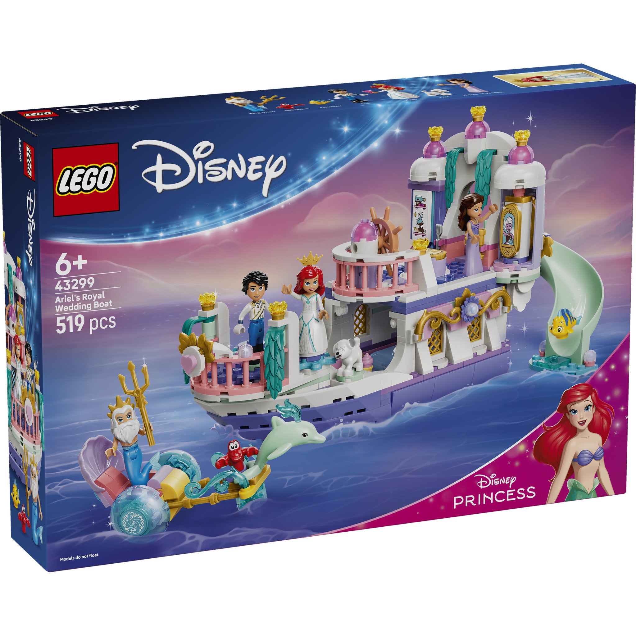 LEGO 43299 Disney Princess Ariel's Royal Wedding Boat