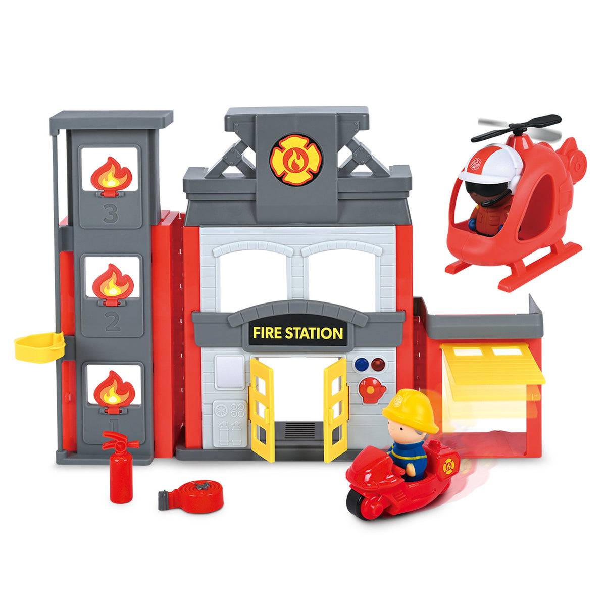Playgo Flight & Rescue Fire Station Playset 12 Pieces