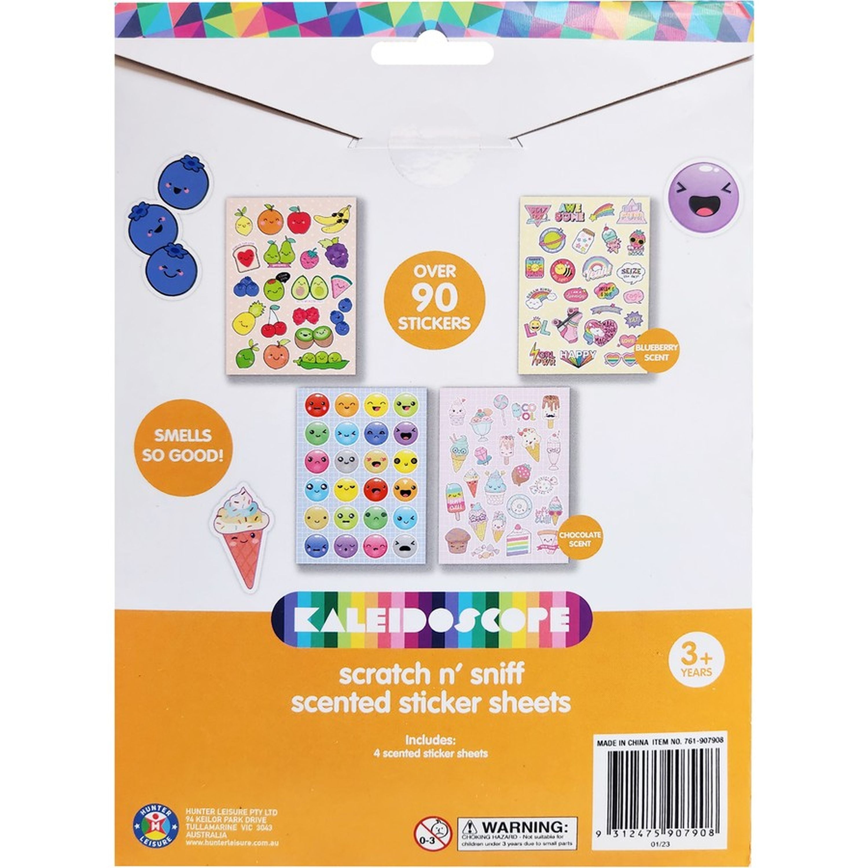 Kaleidoscope Scratch N Sniff Scented Stickers 4 Sheets