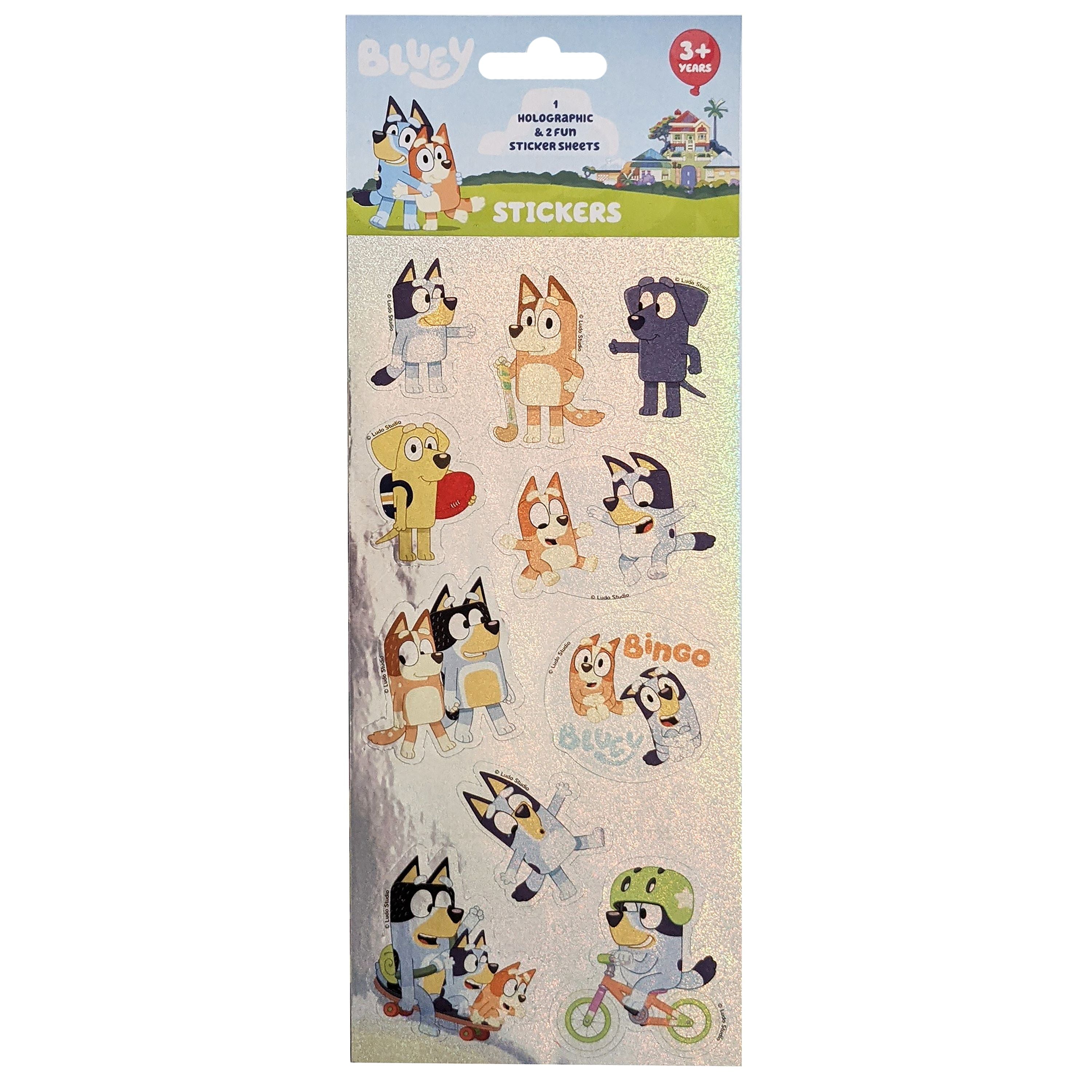 Bluey Holographic Stickers 3 Pack