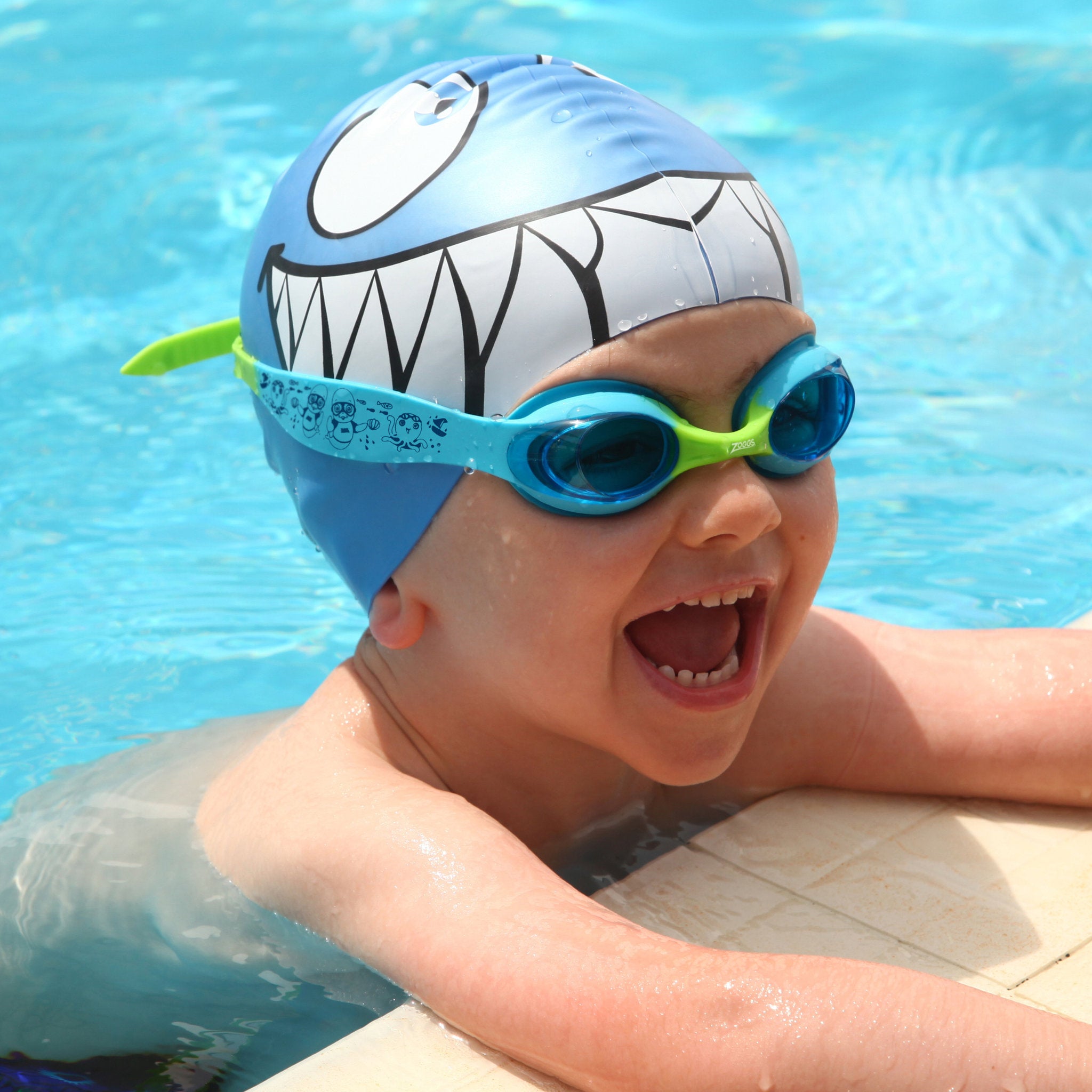 Zoggs Little Twist Blue/Green/Tint Blue Goggles - Toyworld Australia