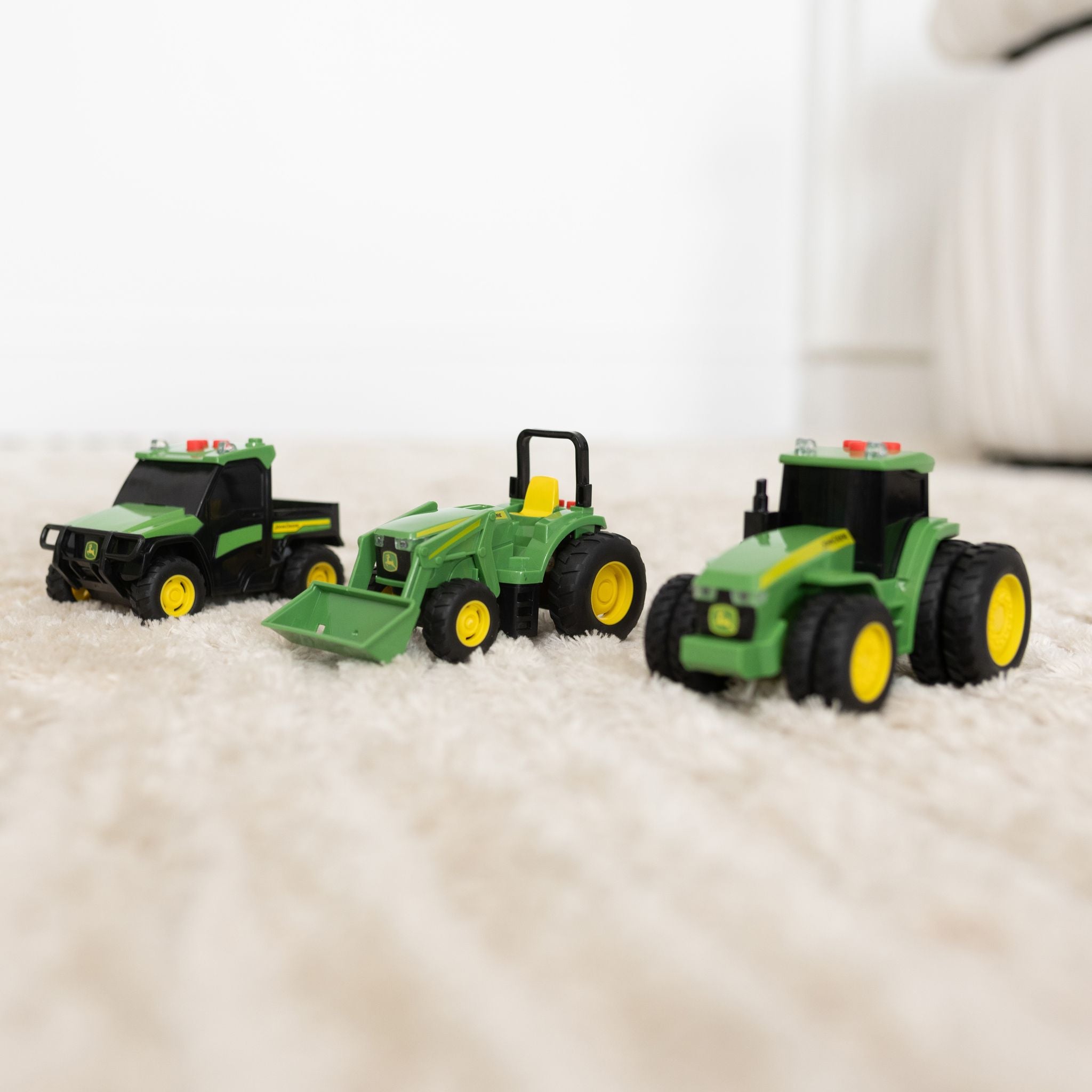 John Deere Lights & Sound Mini Tractor 3 Pack