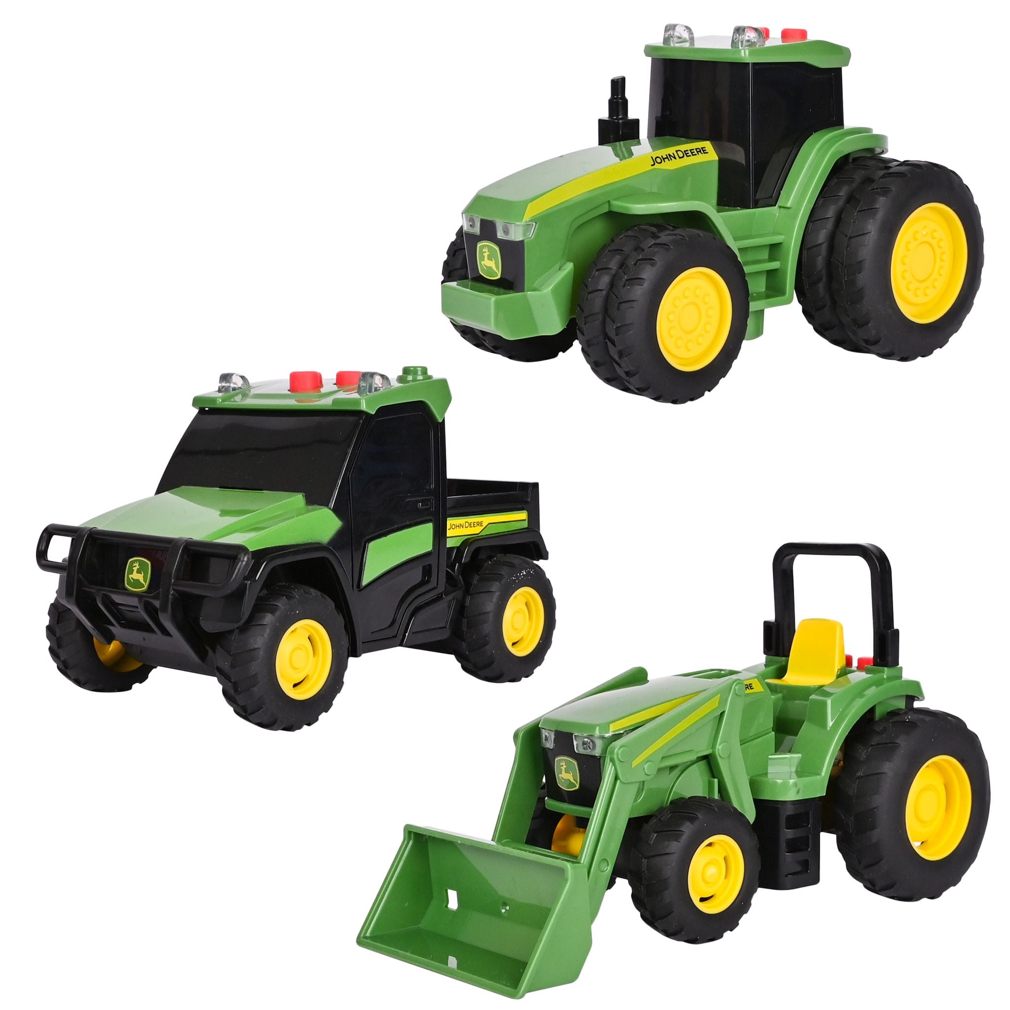 John Deere Lights & Sound Mini Tractor 3 Pack