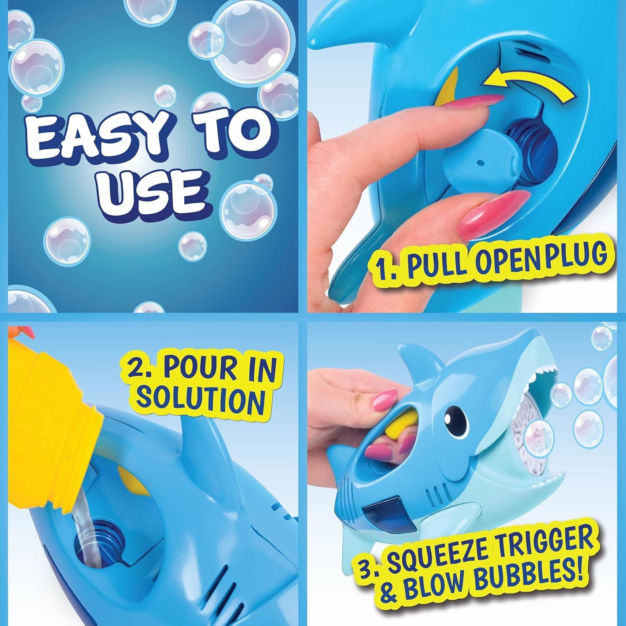 Maxx Bubbles Handheld Shark Bubbler