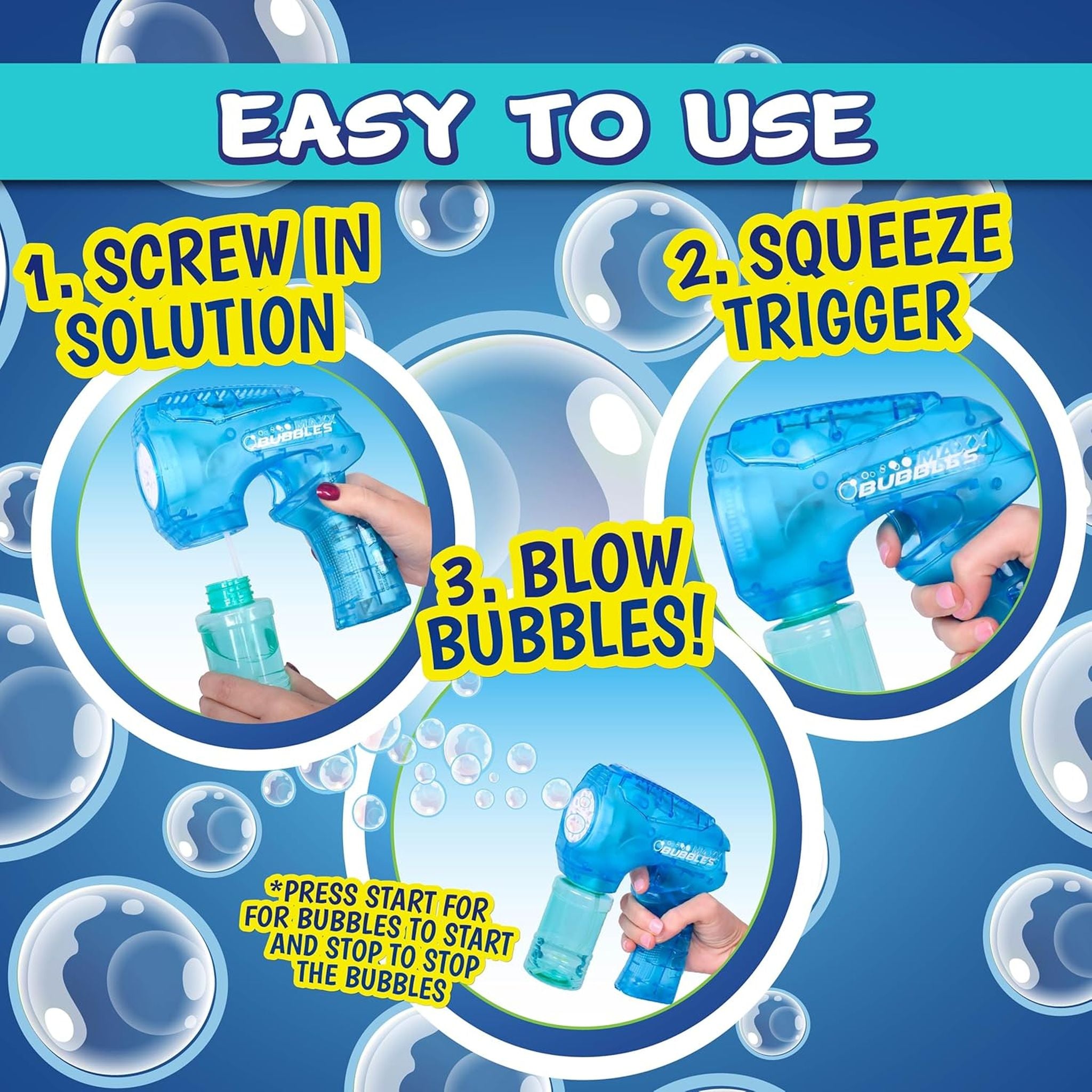Maxx Bubbles Super Light-Up Bubble Blower Assorted Styles
