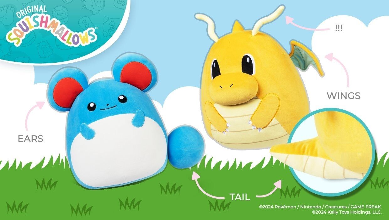 Pokemon Squishmallows 10 Inch Plush Wave 5 Marill