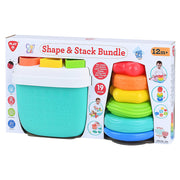 Playgo Toys Shape & Stack Bundle 19 Pieces