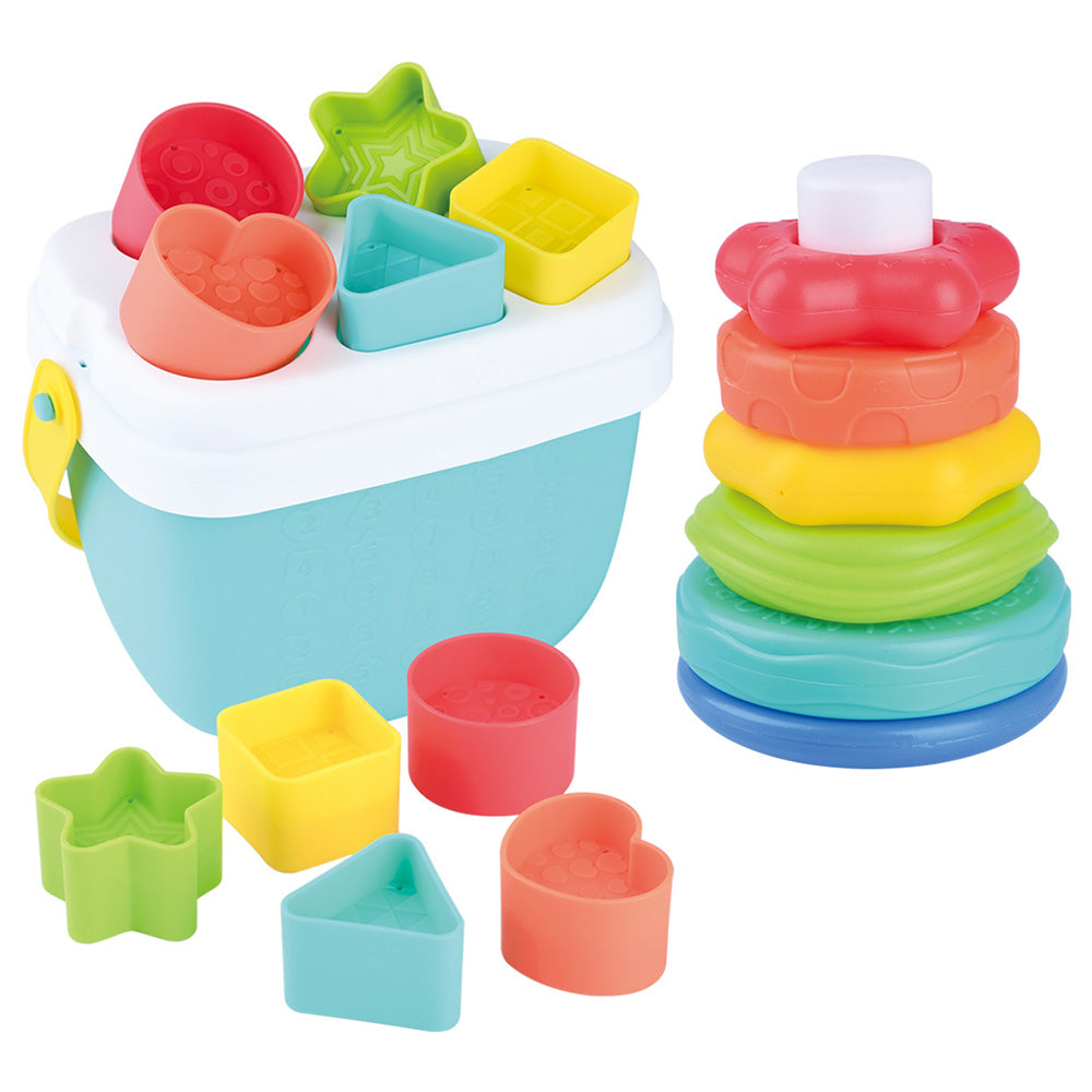 Playgo Toys Shape & Stack Bundle 19 Pieces
