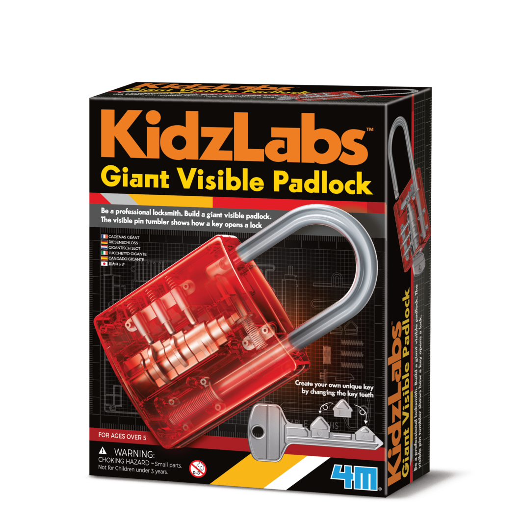 4M KidzLabs Giant Visible Padlock - Toyworld Australia
