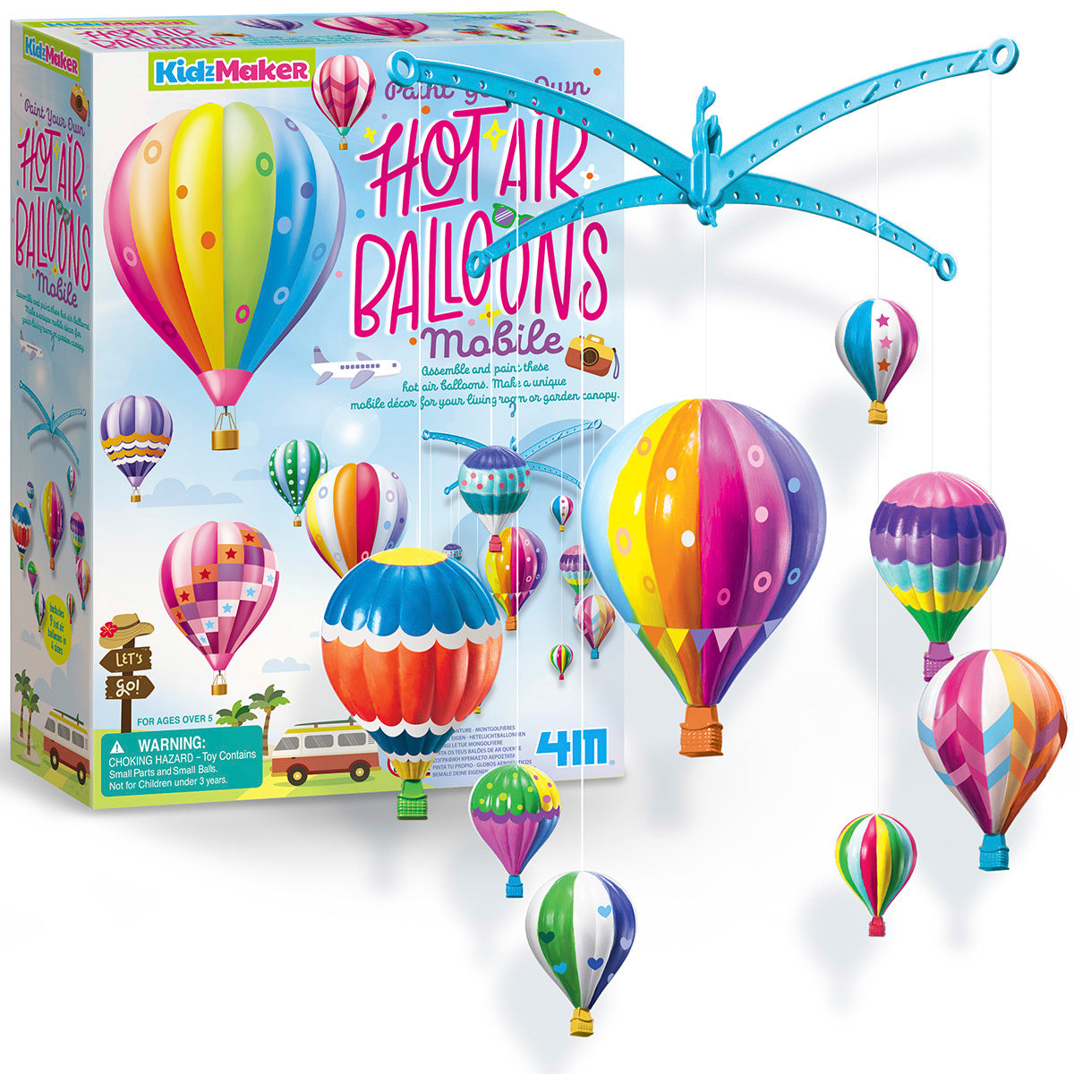 4M KidzMaker Paint Your Own Hot Air Balloons Mobile