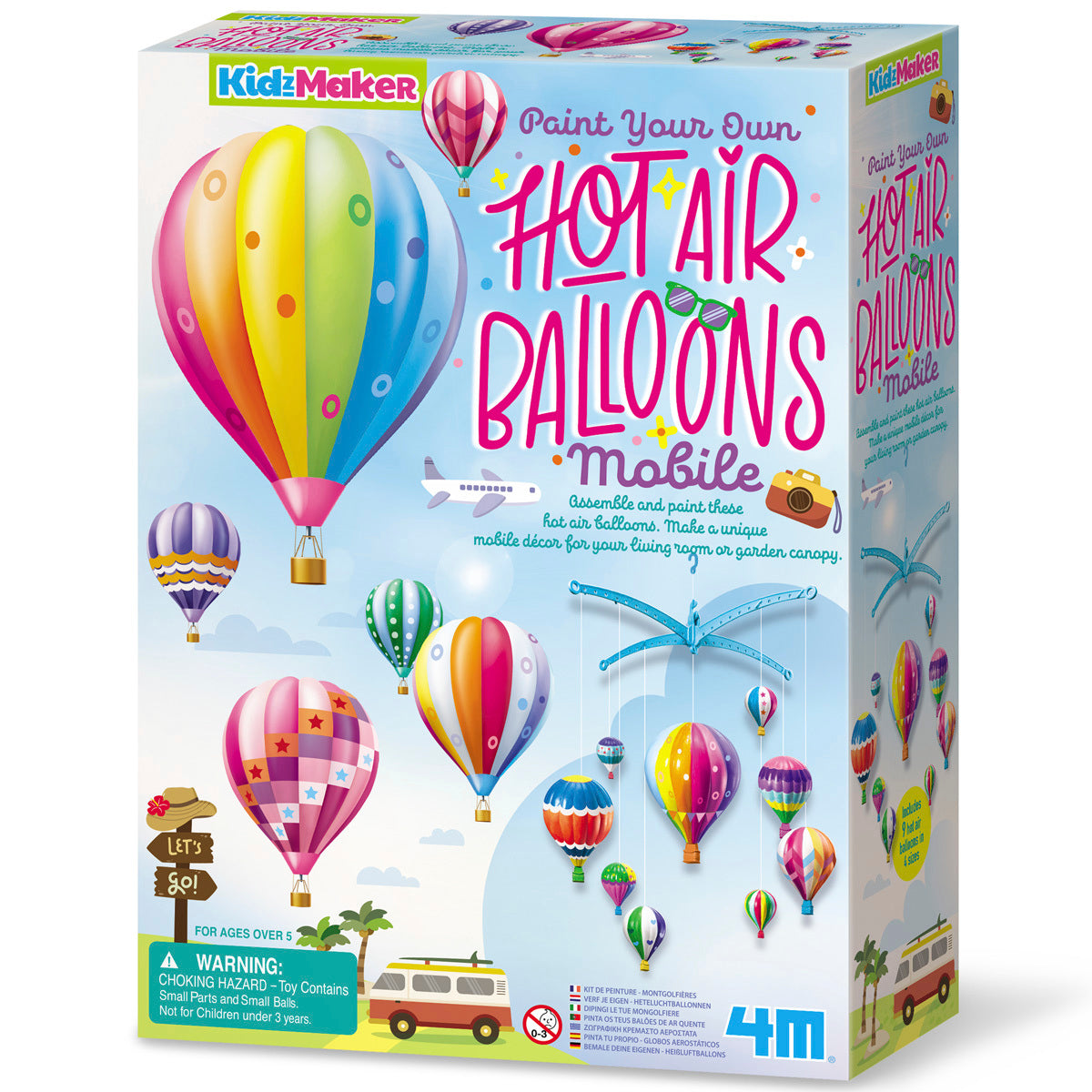 4M KidzMaker Paint Your Own Hot Air Balloons Mobile