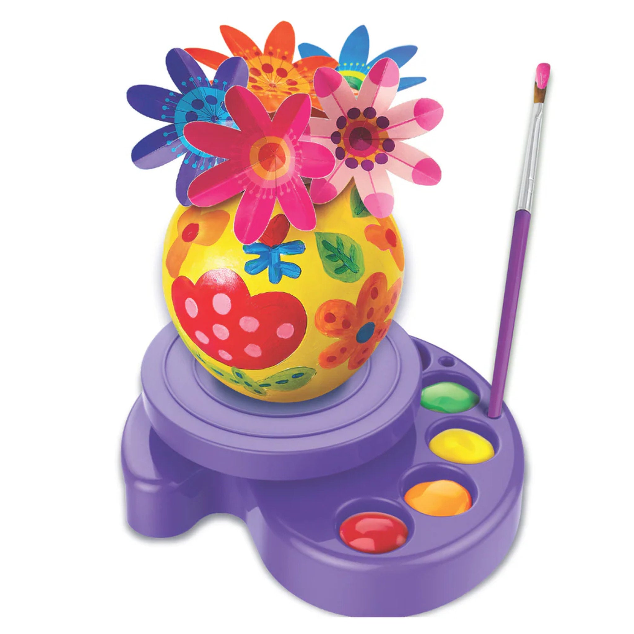 4M KidzMaker Mini Flower Twirl & Paint Vase