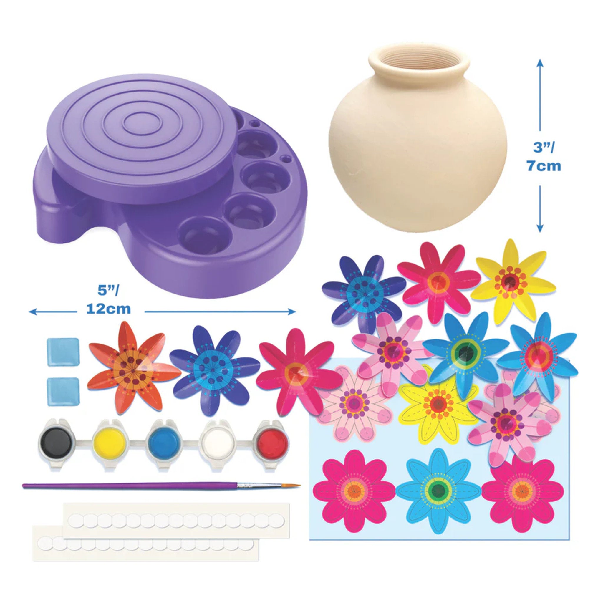 4M KidzMaker Mini Flower Twirl & Paint Vase