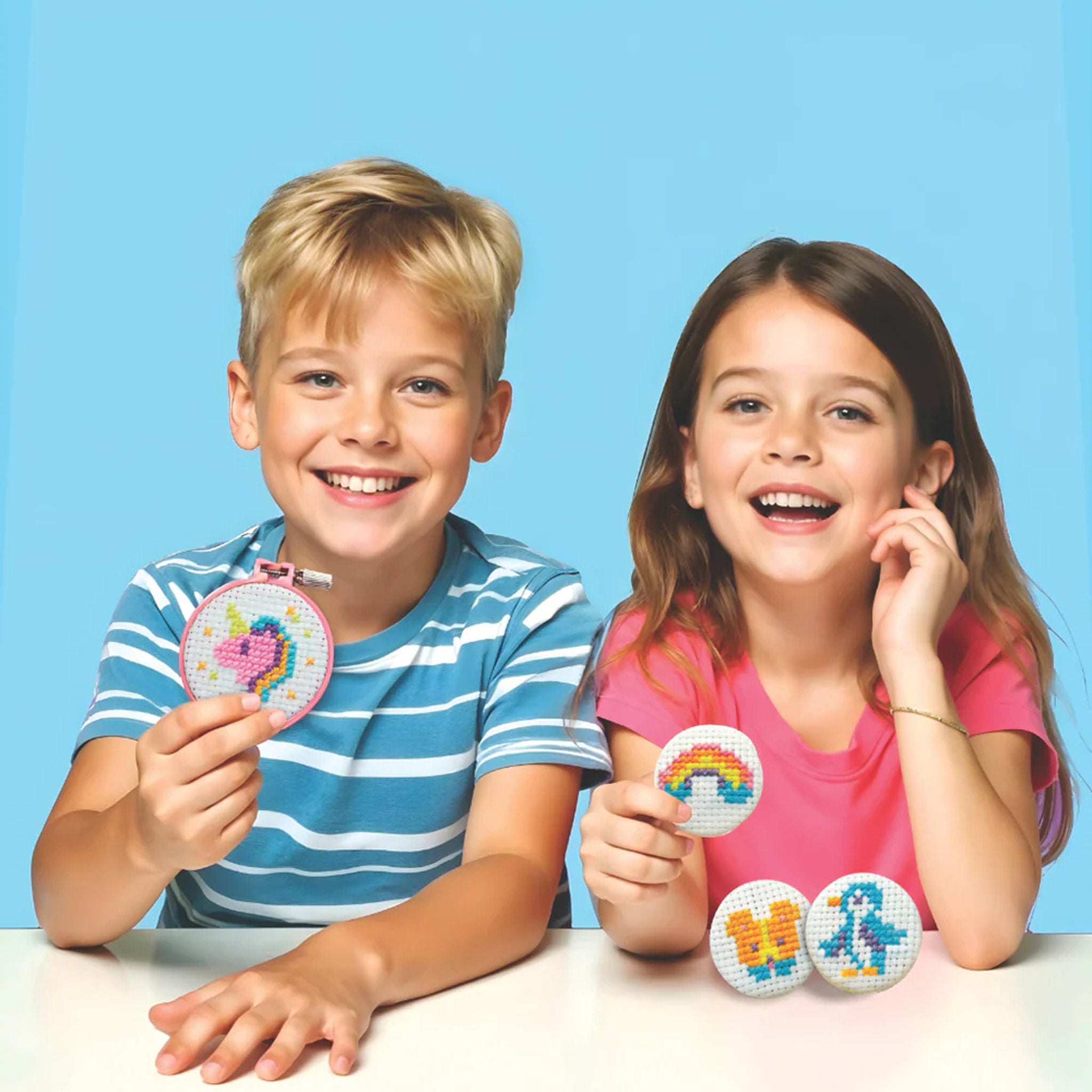 4M KidzMaker Mini Cross-Stitch Buttons