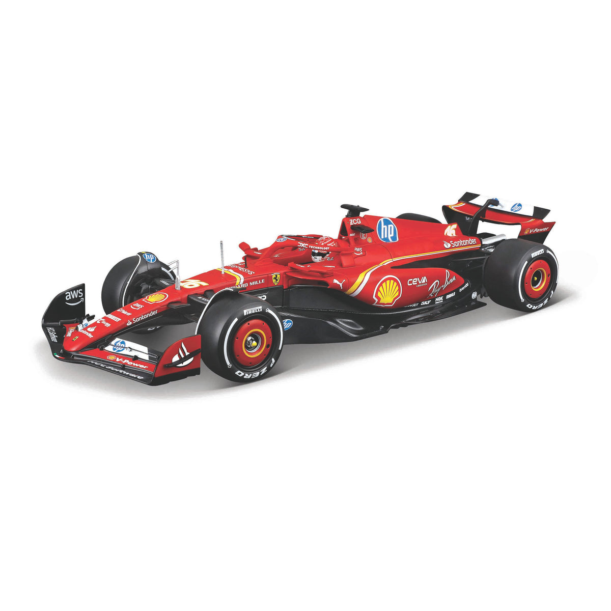 Bburago 1:24 Die-Cast F1 Ferrari Sf-24 #16 Charles Leclerc