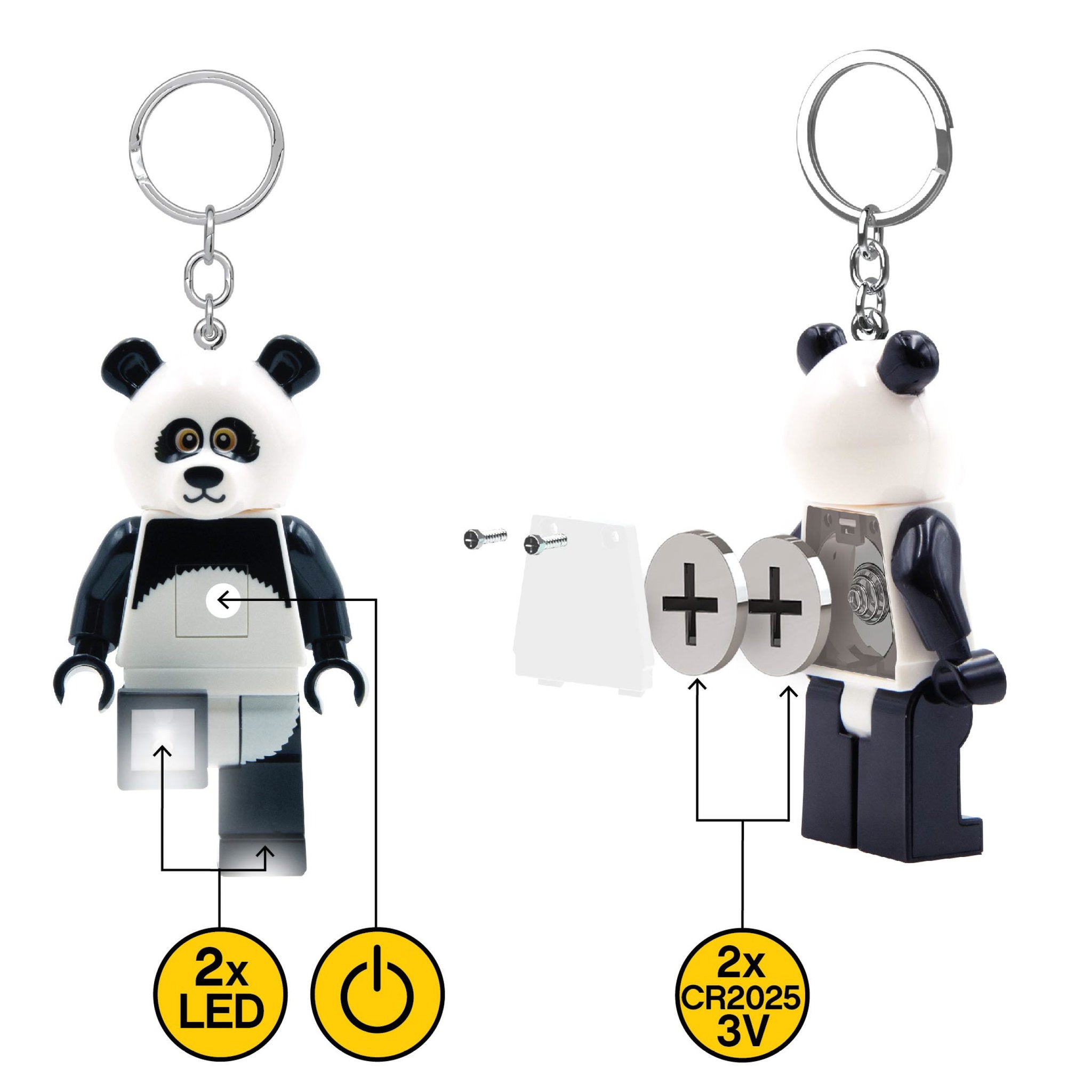 LEGO Minifigures Keychain Light Panda Guy