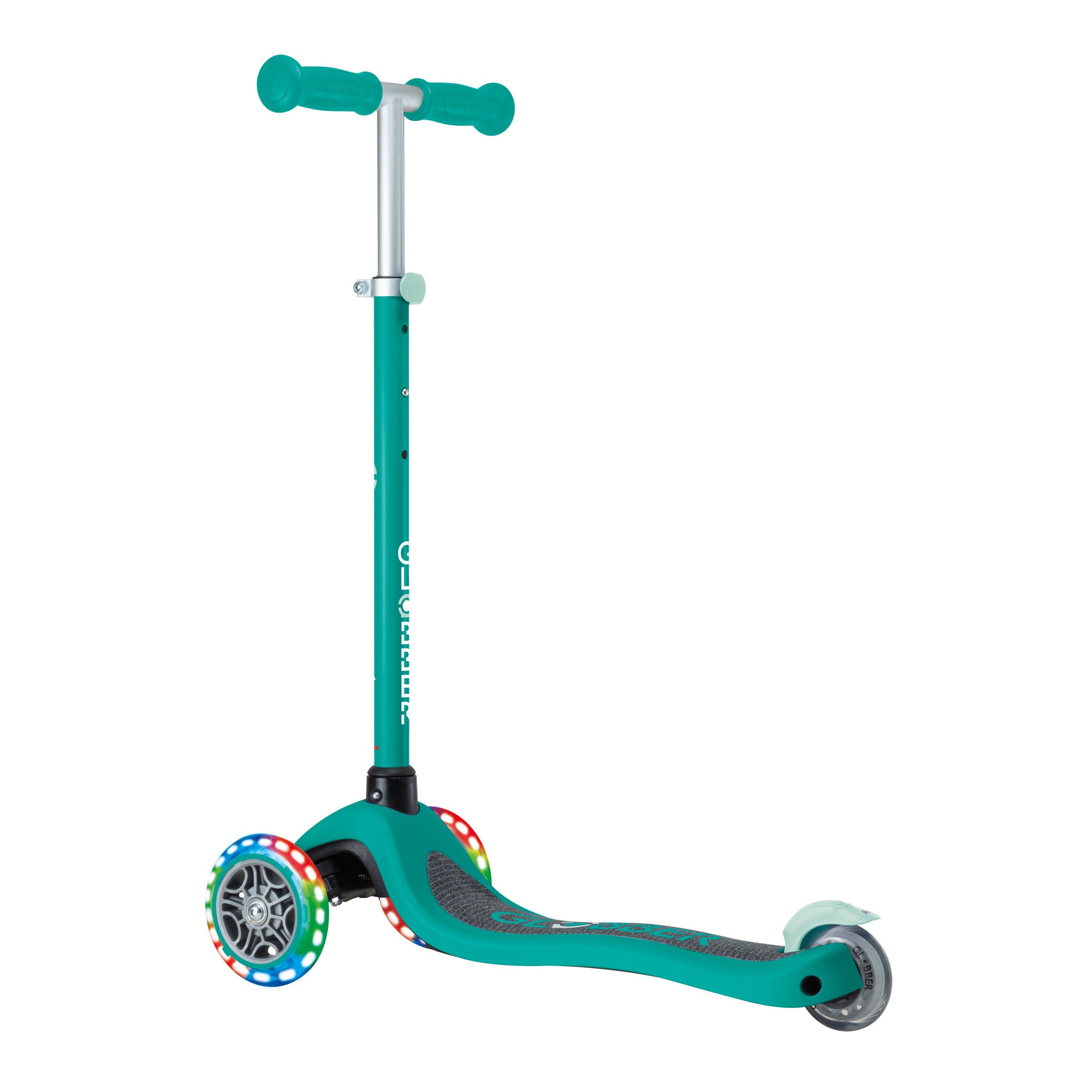 Globber Primo Foldable Scooter With Lights - Emerald Green