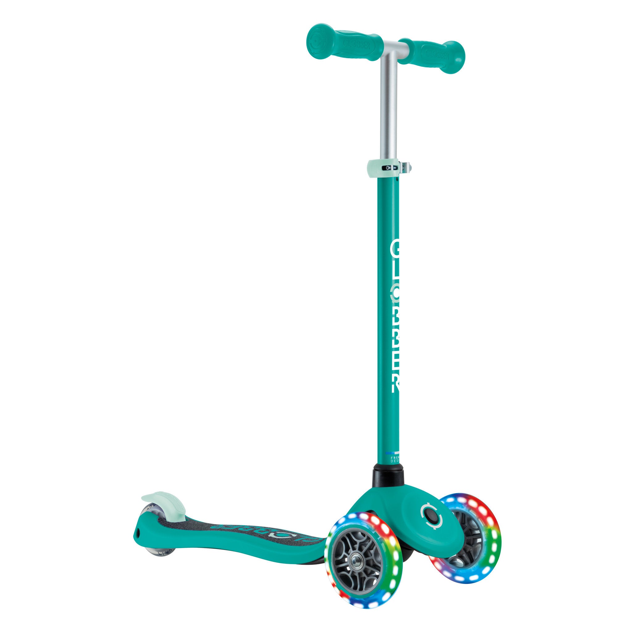 Globber Primo Foldable Scooter With Lights - Emerald Green