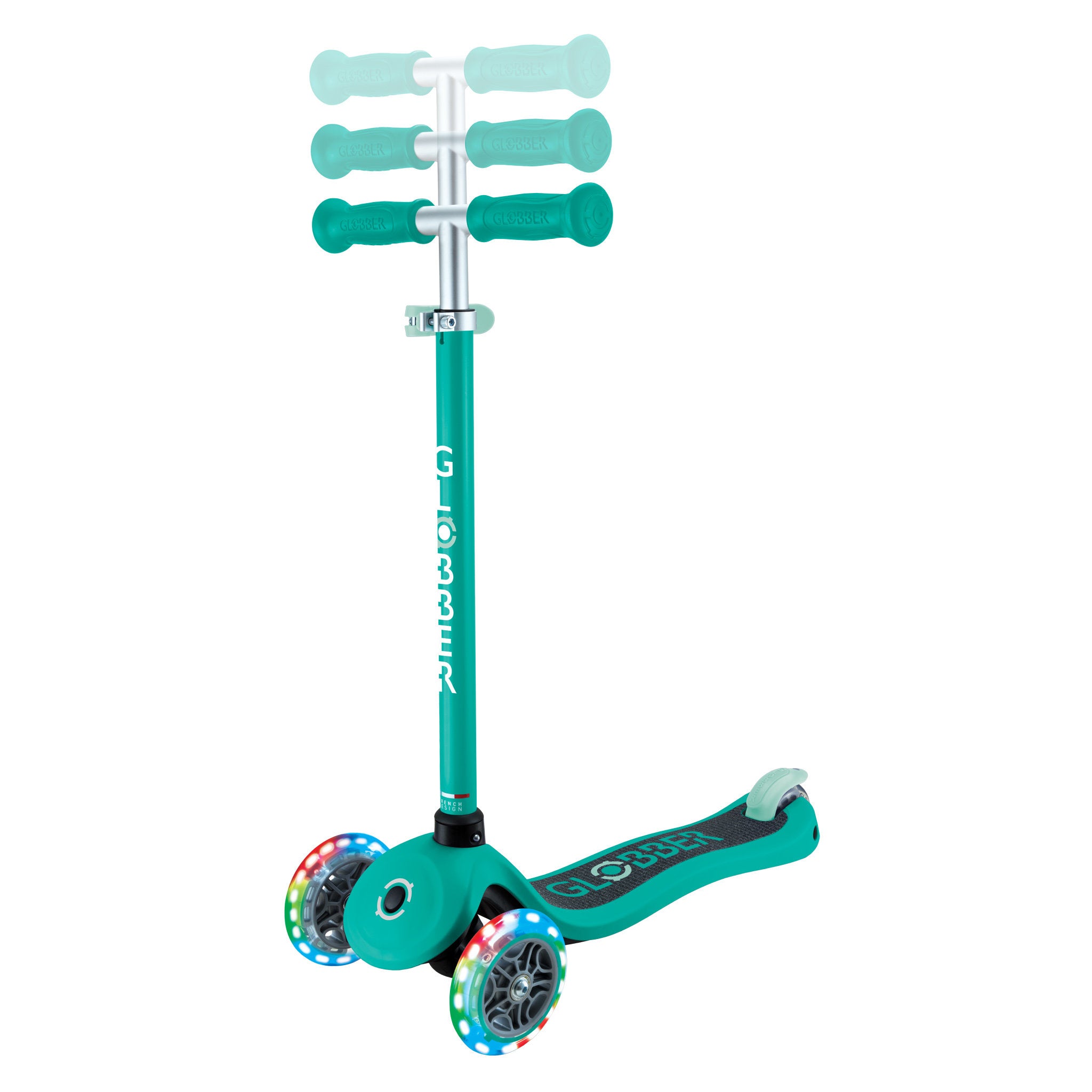 Globber Primo Foldable Scooter With Lights - Emerald Green
