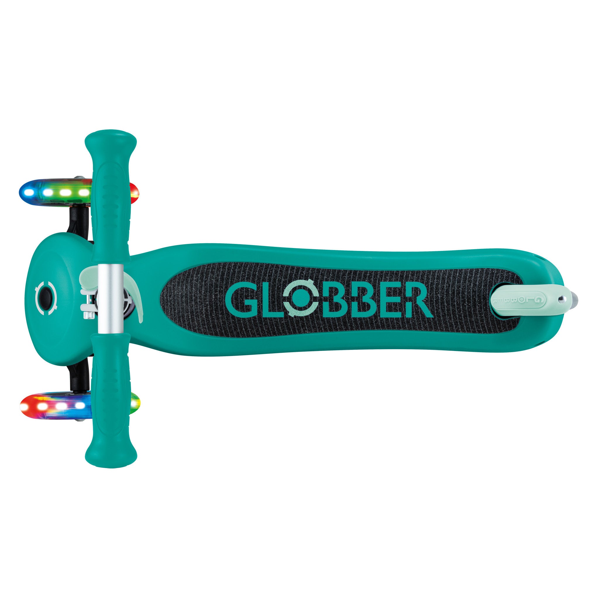 Globber Primo Foldable Scooter With Lights - Emerald Green