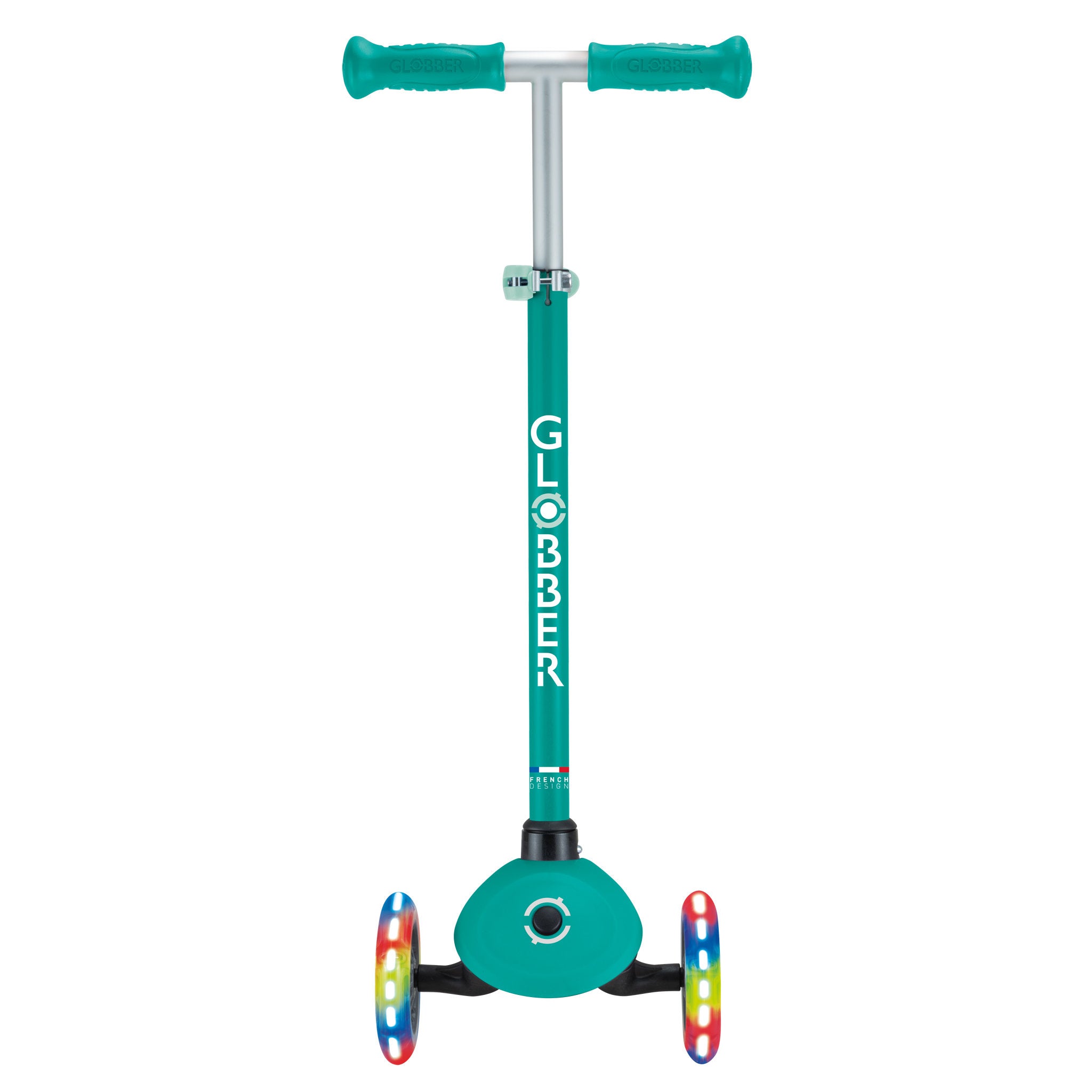 Globber Primo Foldable Scooter With Lights - Emerald Green