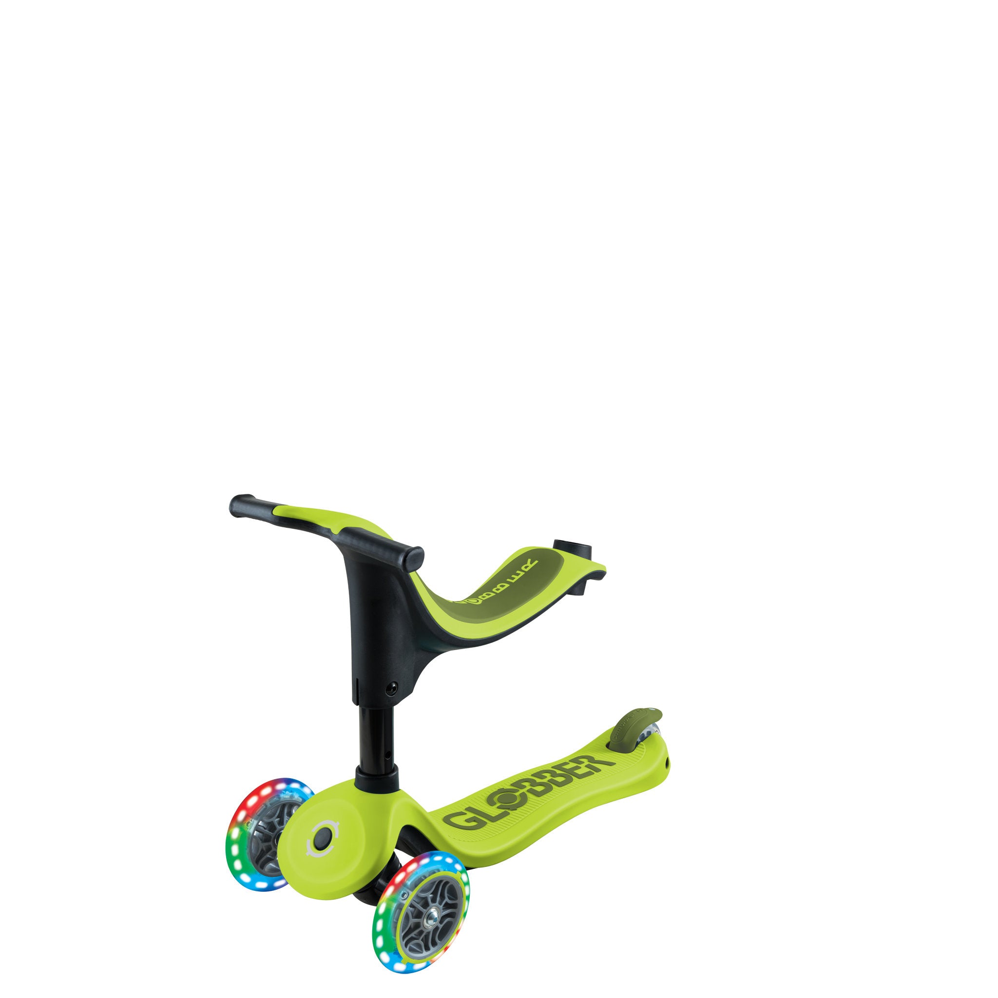 Globber Go-Up Sporty Scooter Light-Up - Lime Green