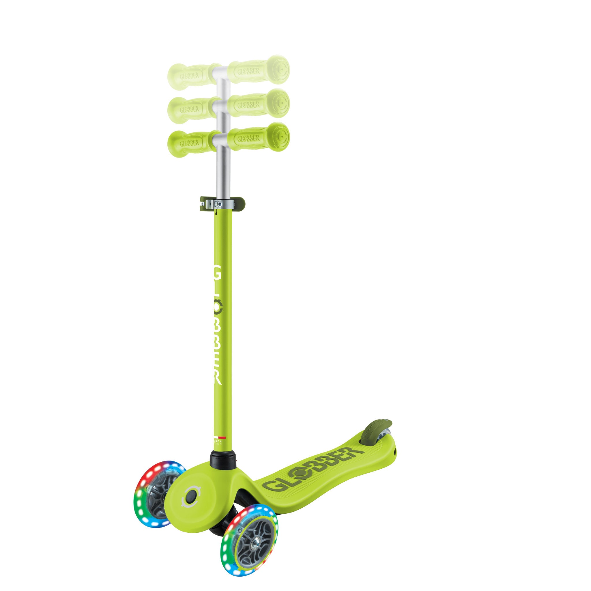 Globber Go-Up Sporty Scooter Light-Up - Lime Green
