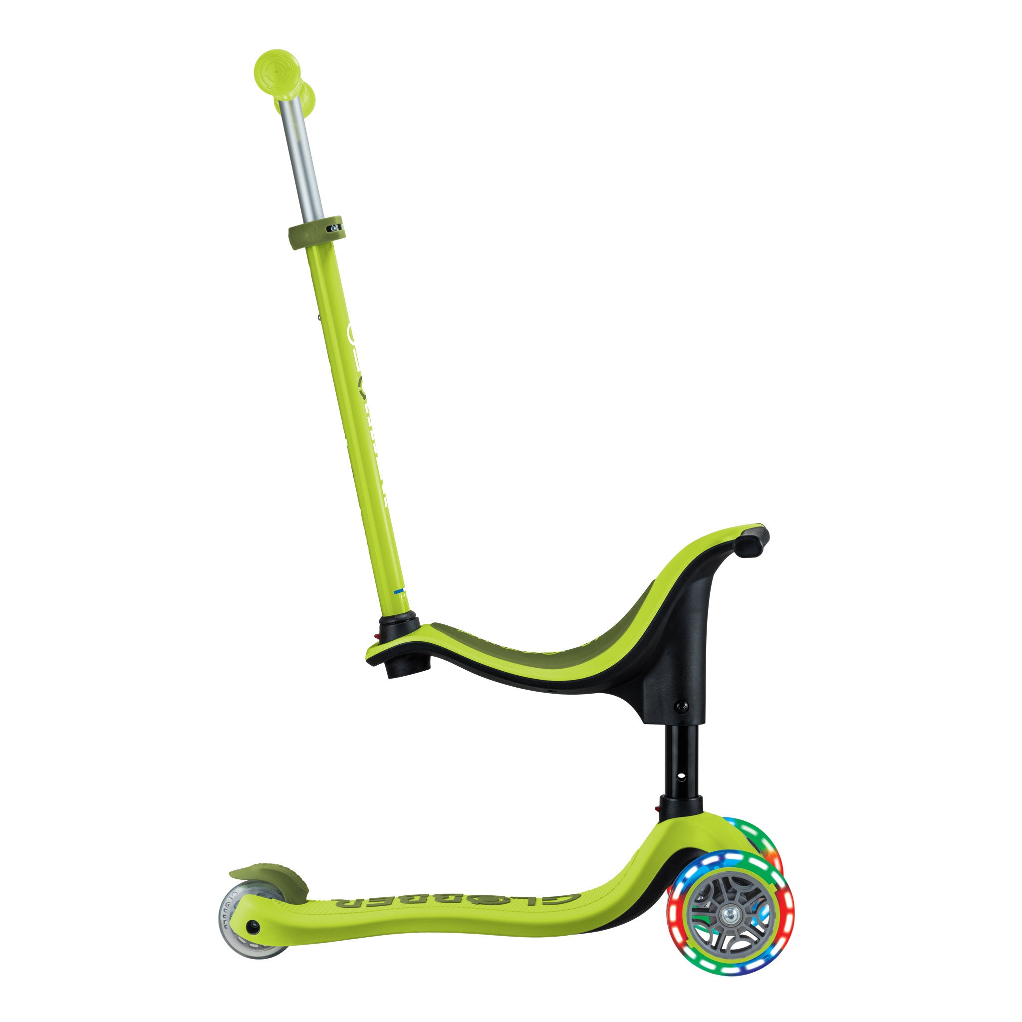 Globber Go-Up Sporty Scooter Light-Up - Lime Green