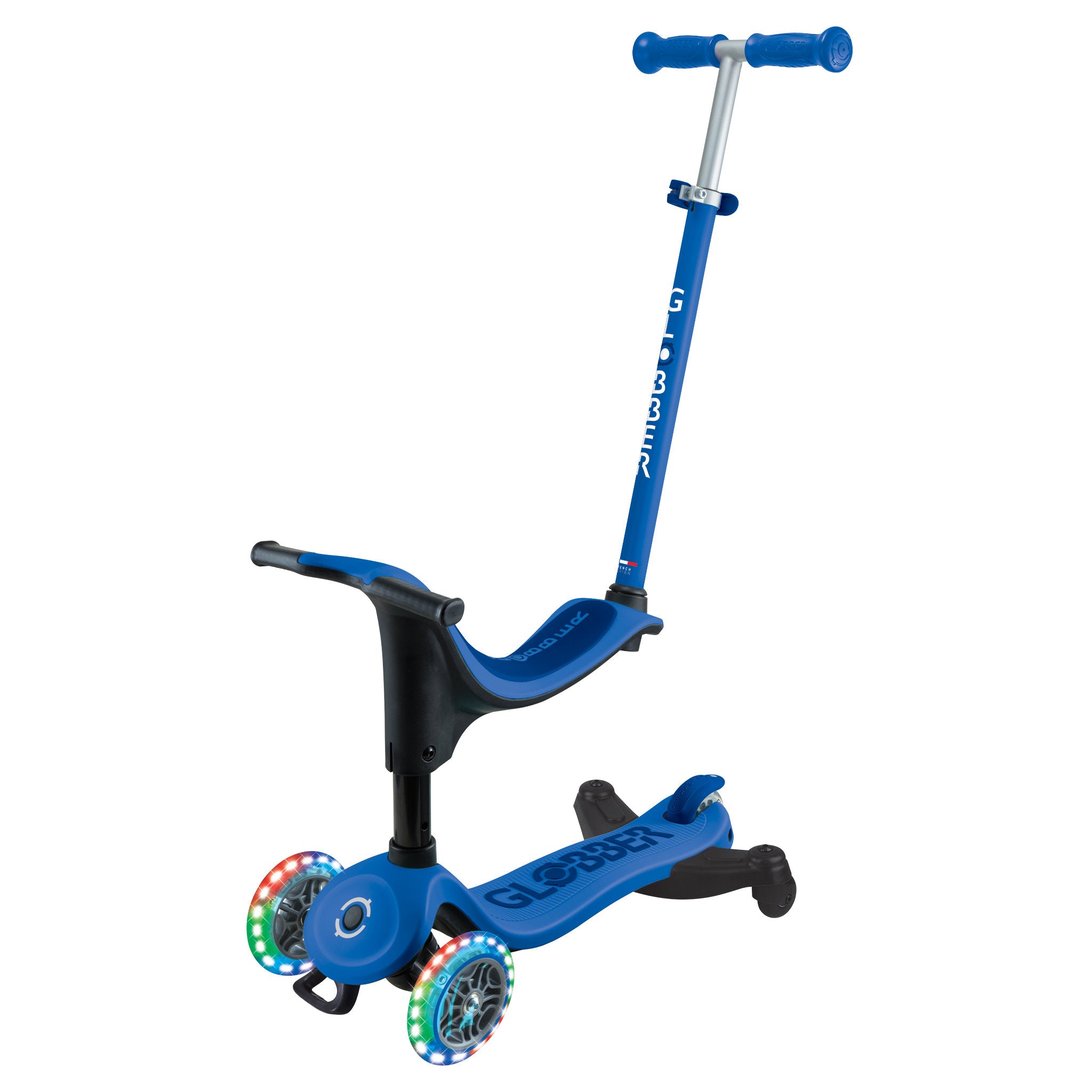 Globber Go-Up Sporty Scooter Light-Up - Navy Blue