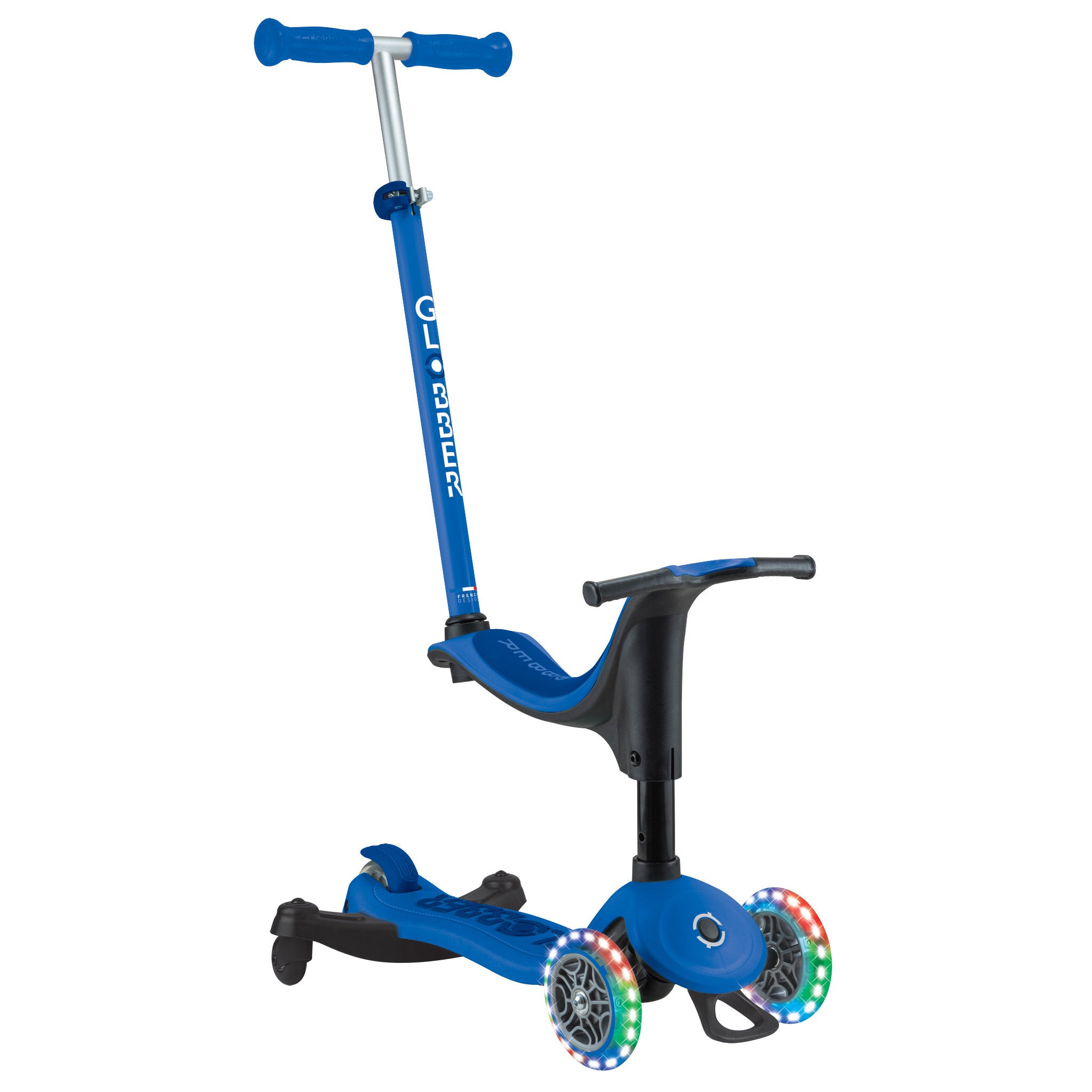Globber Go-Up Sporty Scooter Light-Up - Navy Blue