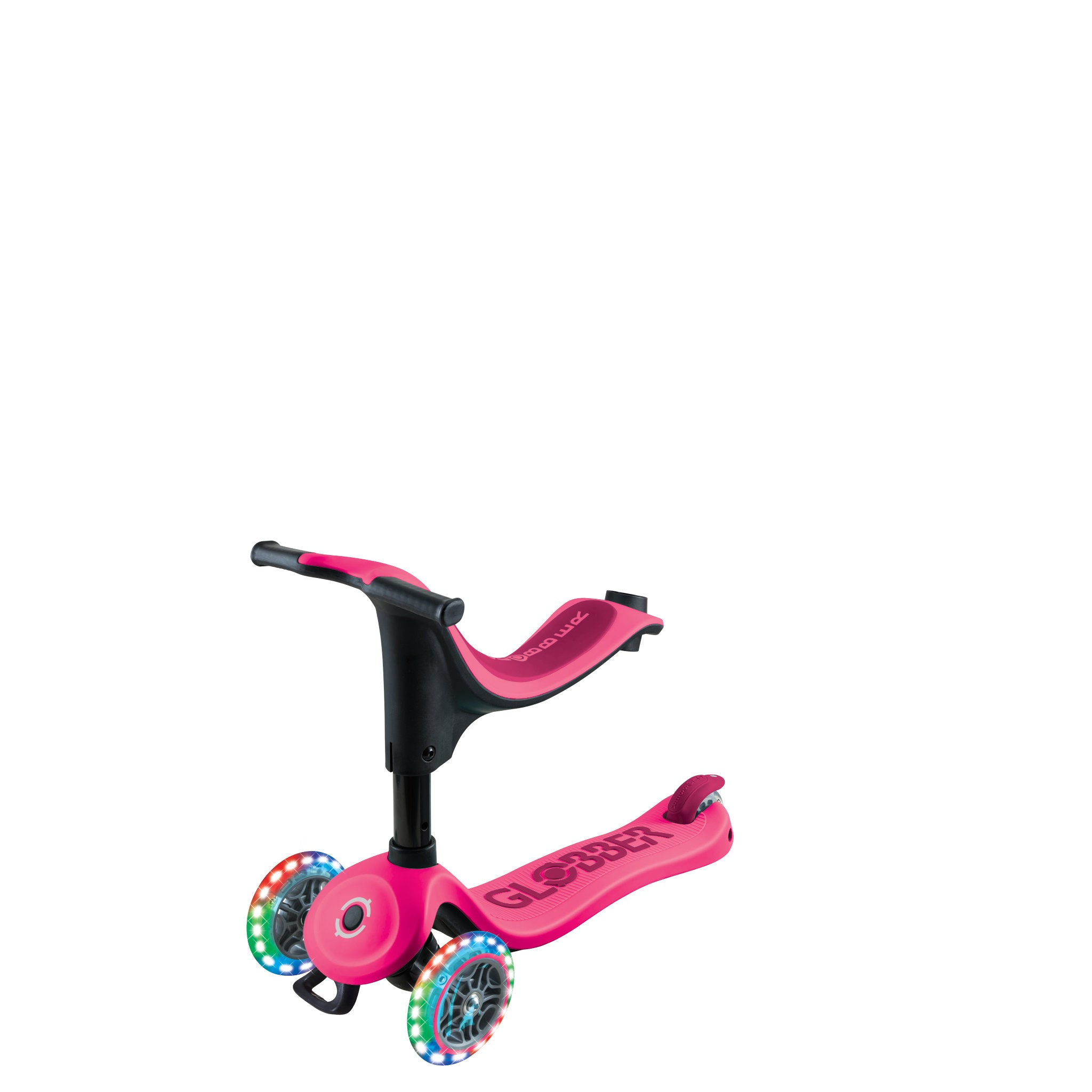 Globber Go-Up Sporty Scooter Light-Up - Fuchsia Pink – Toyworld