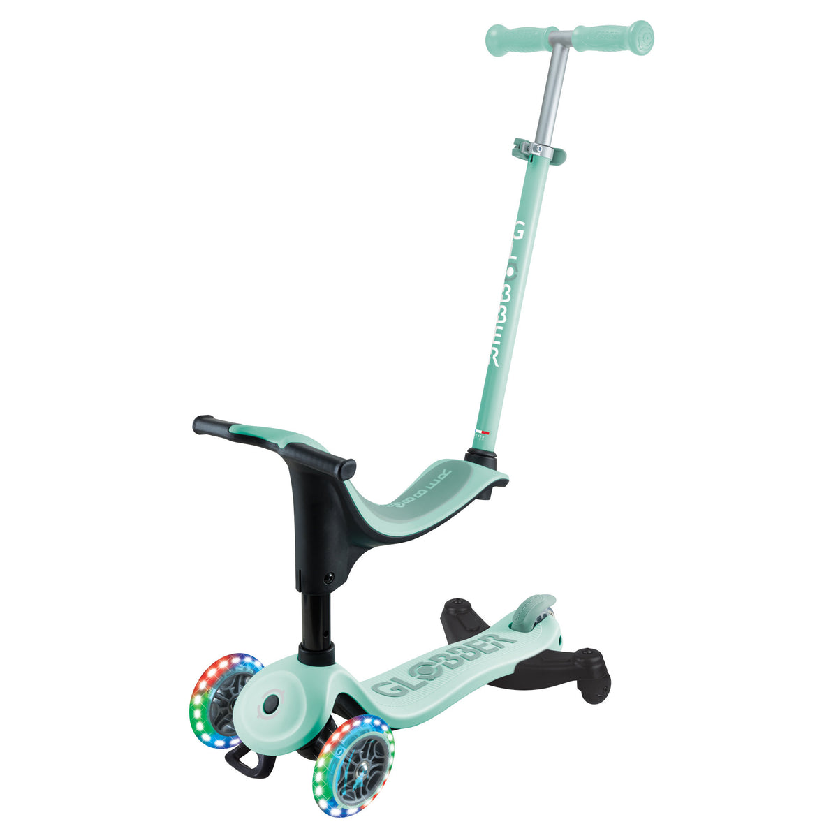 Globber Go Up Sporty Lights 360 Scooter - Mint/Pistachio