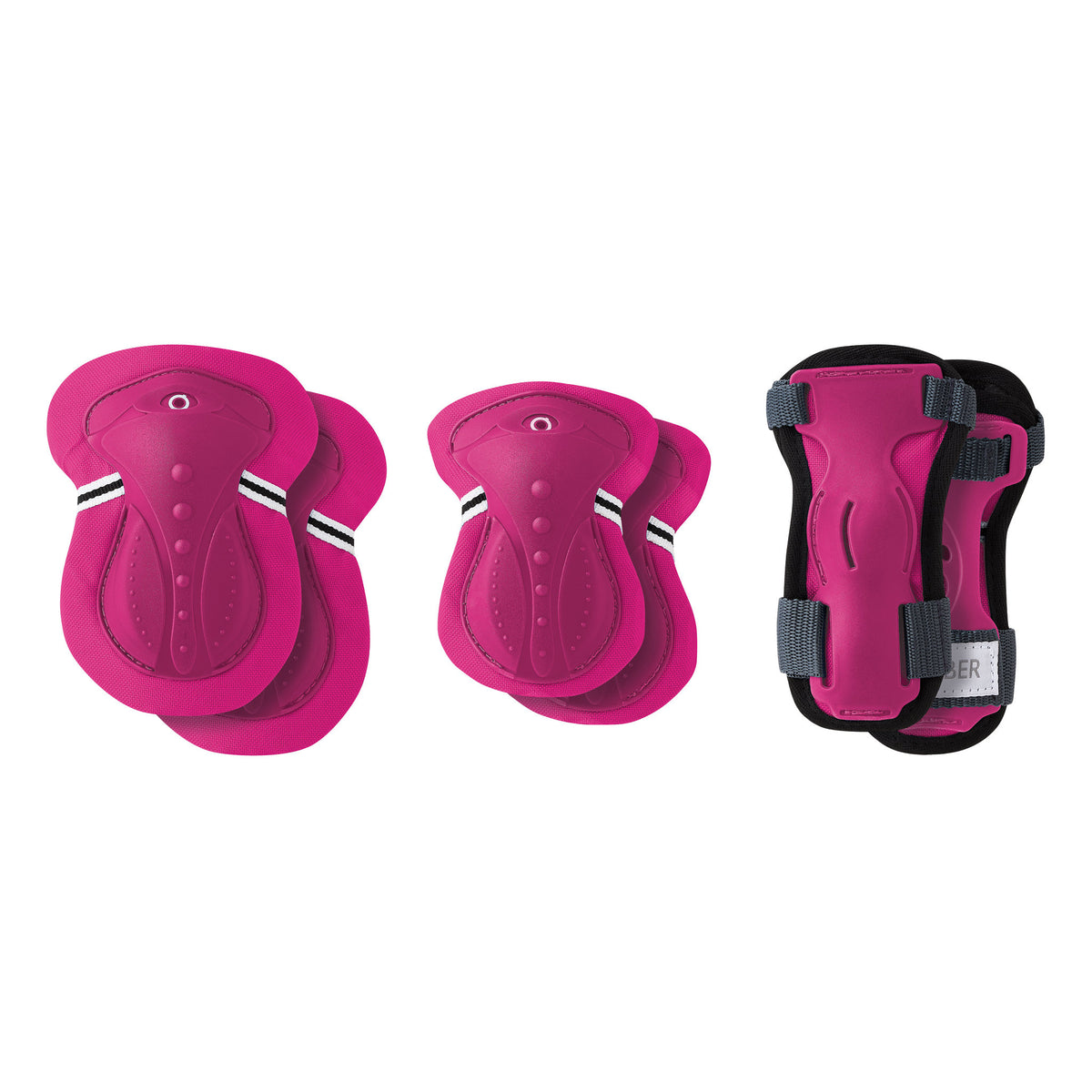 Globber Junior Protective Pad Set - Fuchsia Pink XS