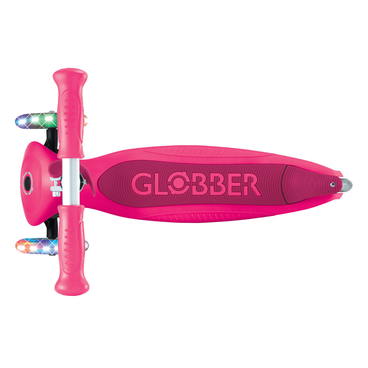 Globber Primo Foldable Lights Scooter - Fuchsia