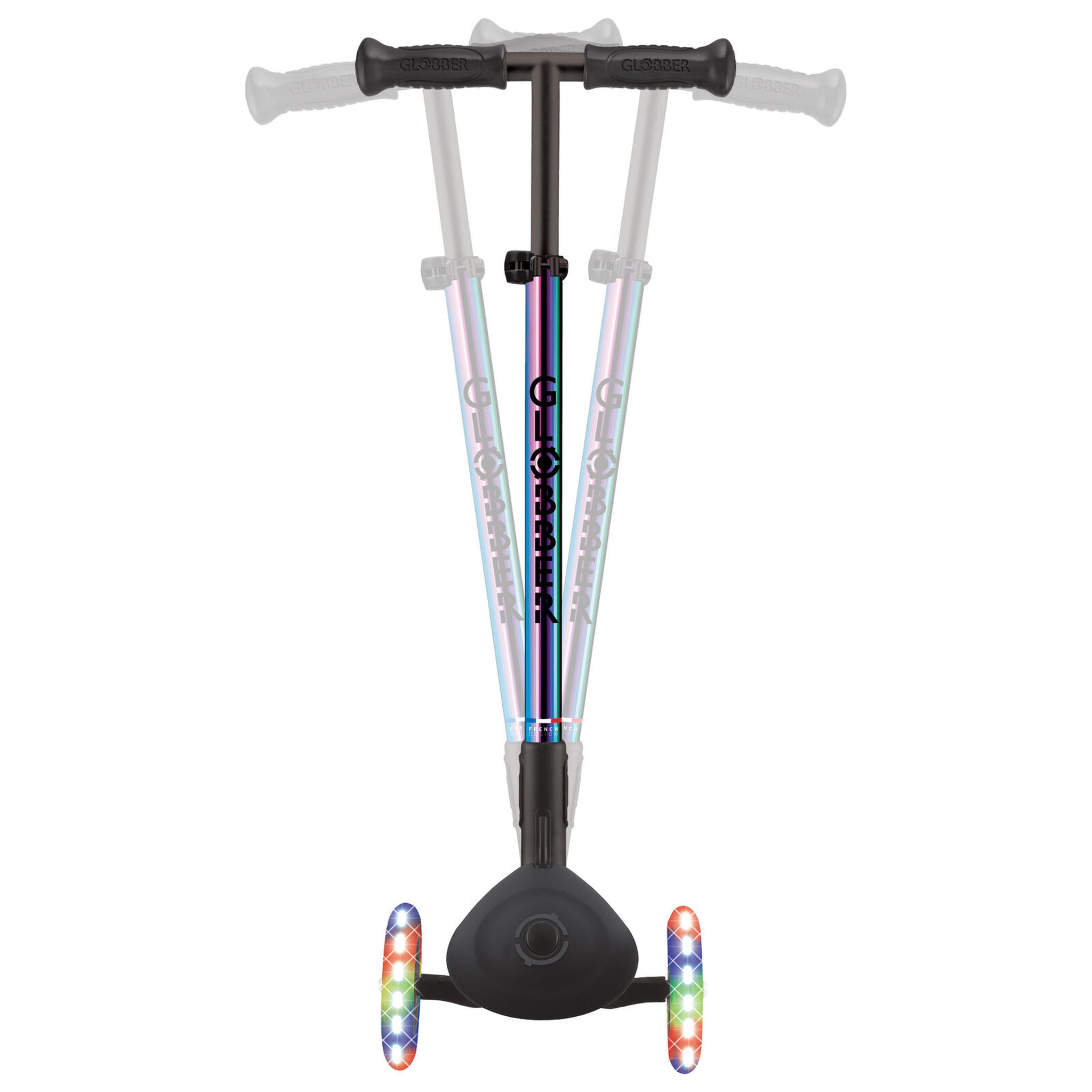 Globber Primo Foldable Lights Scooter - Neochrome