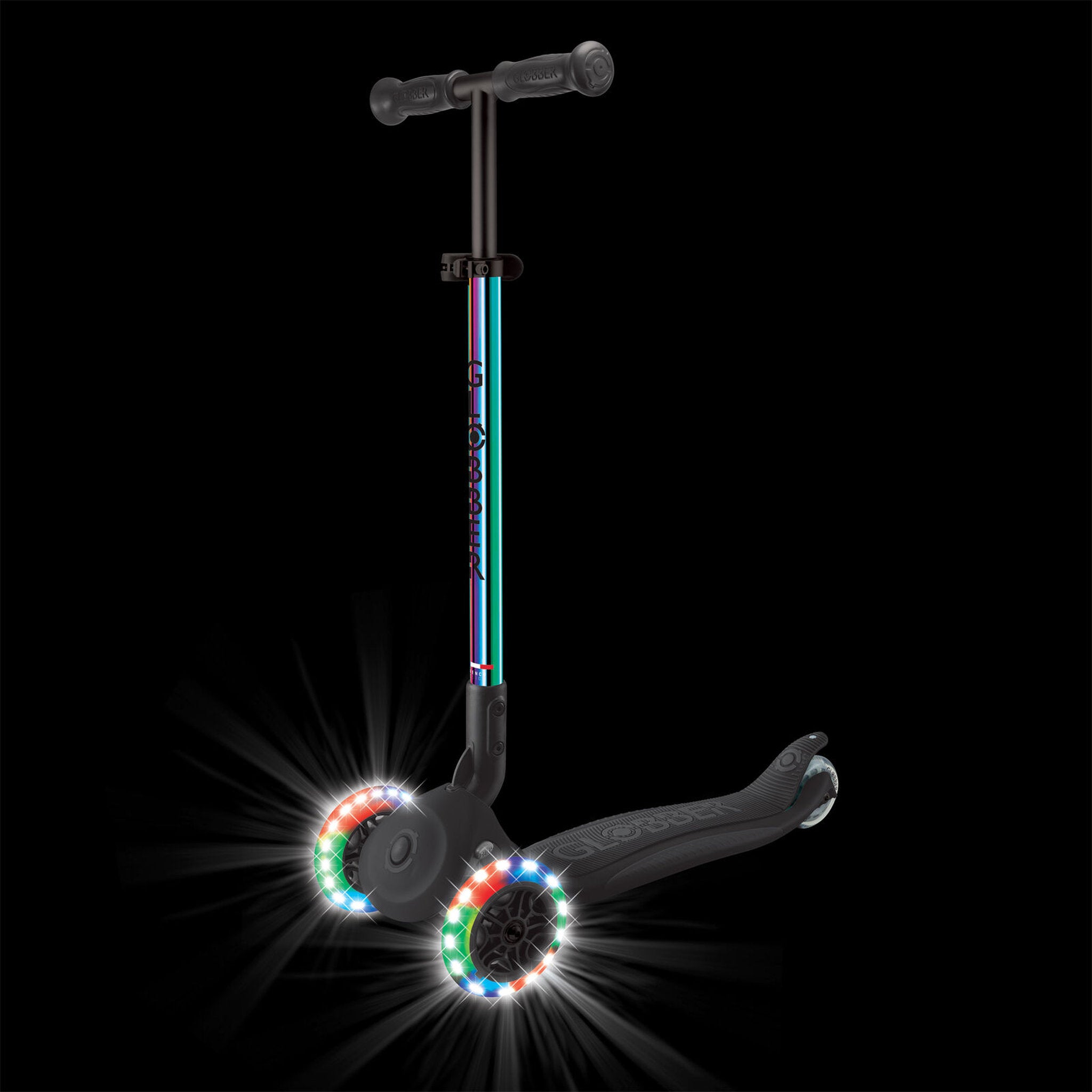 Globber Primo Foldable Lights Scooter - Neochrome