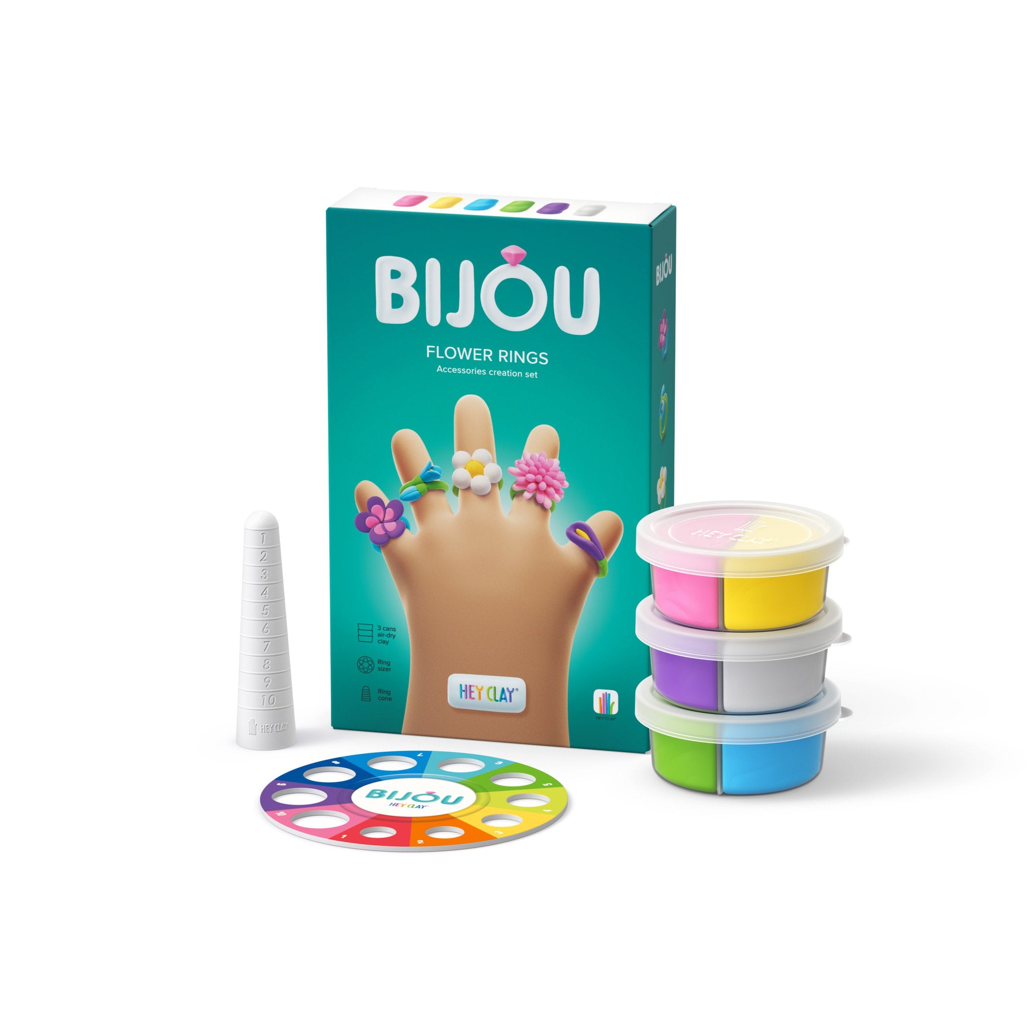 Hey Clay Set - Bijou Flower Rings