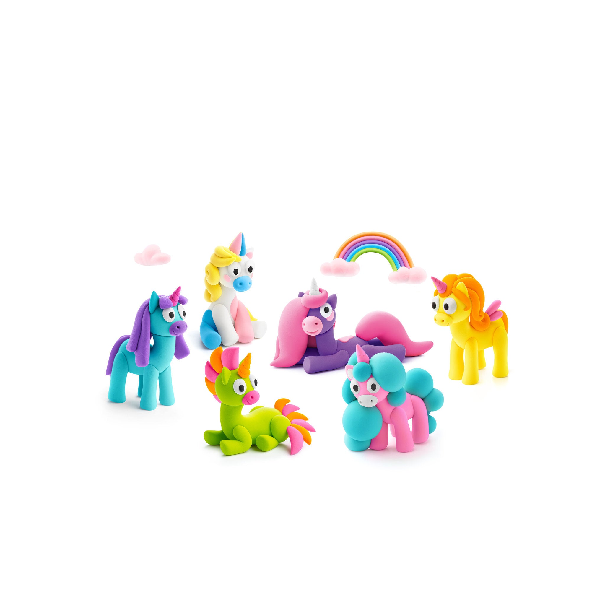 TOMY Hey Clay Rainbow Unicorns  Set