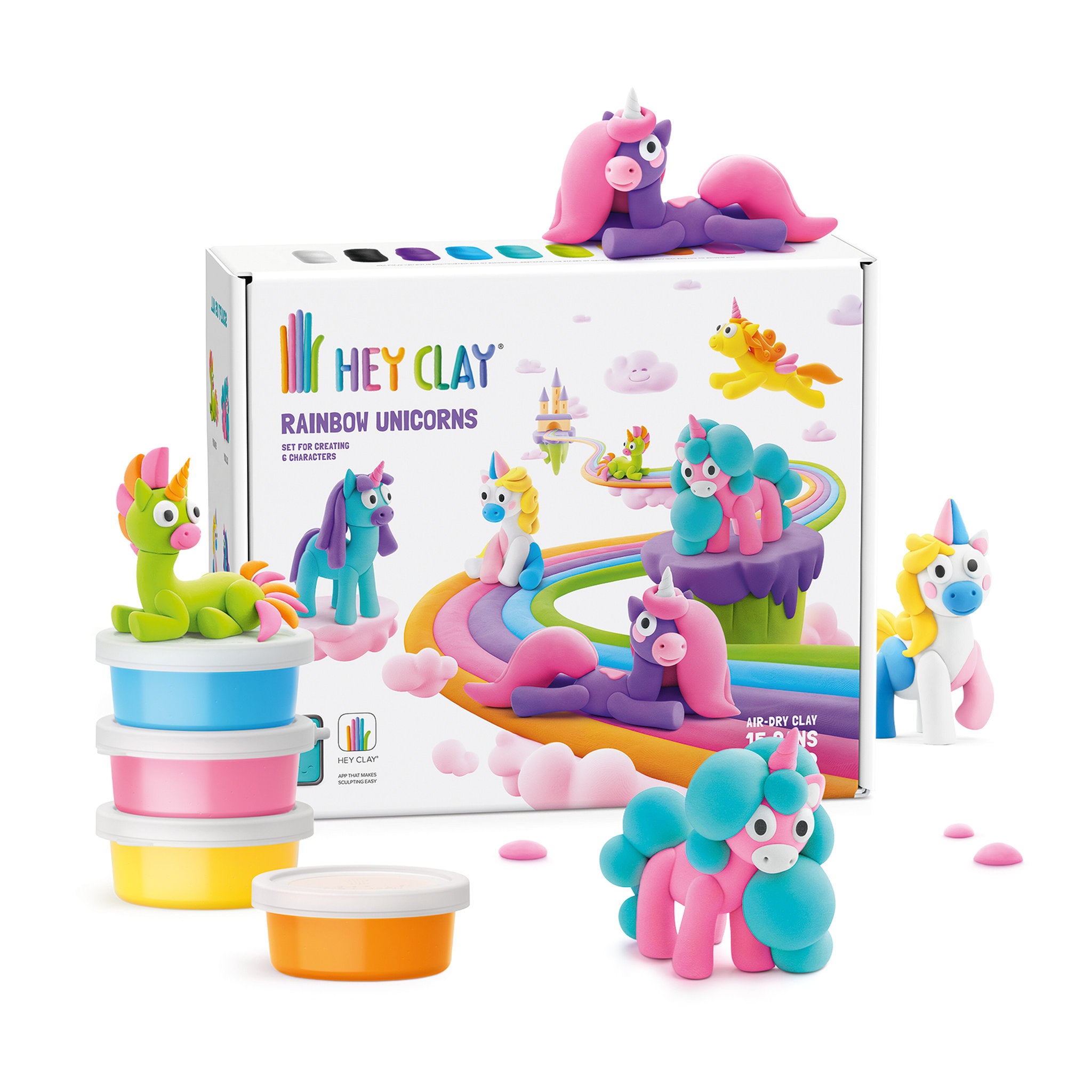 TOMY Hey Clay Rainbow Unicorns  Set