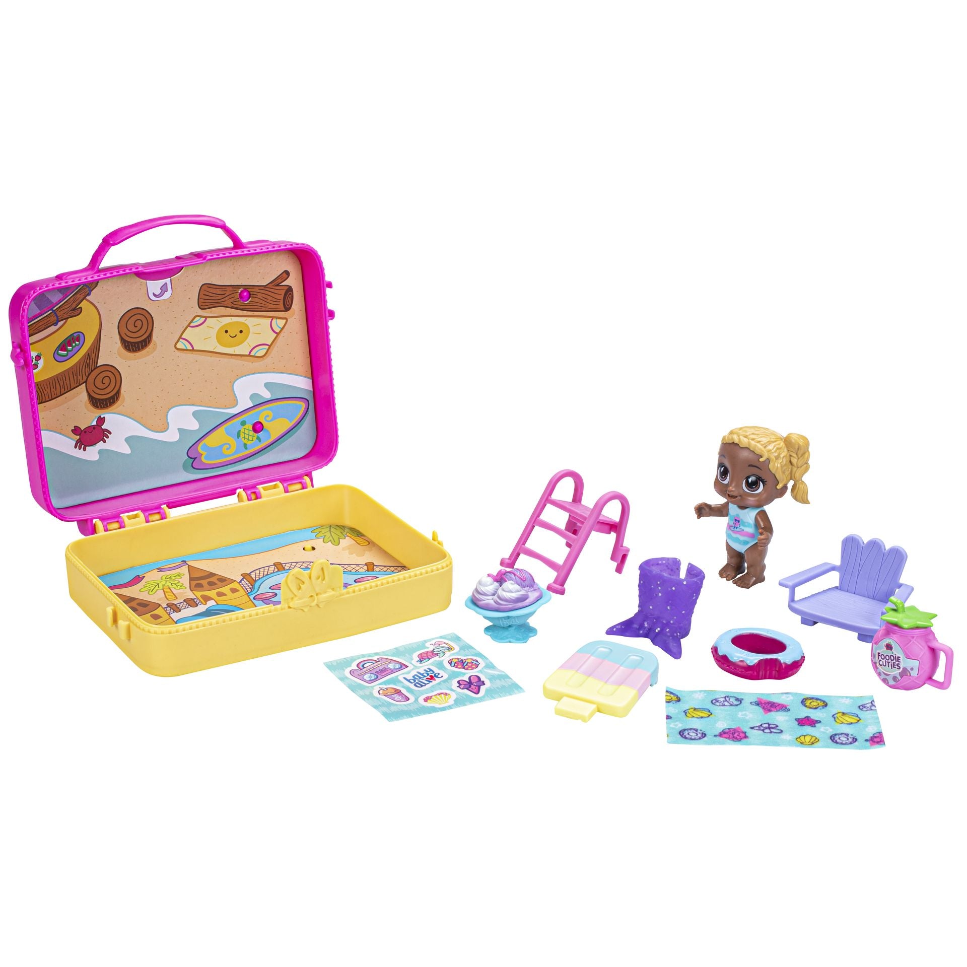 Baby Alive Foodie Cuties Sun Series 3 Surprise Doll & Accessories