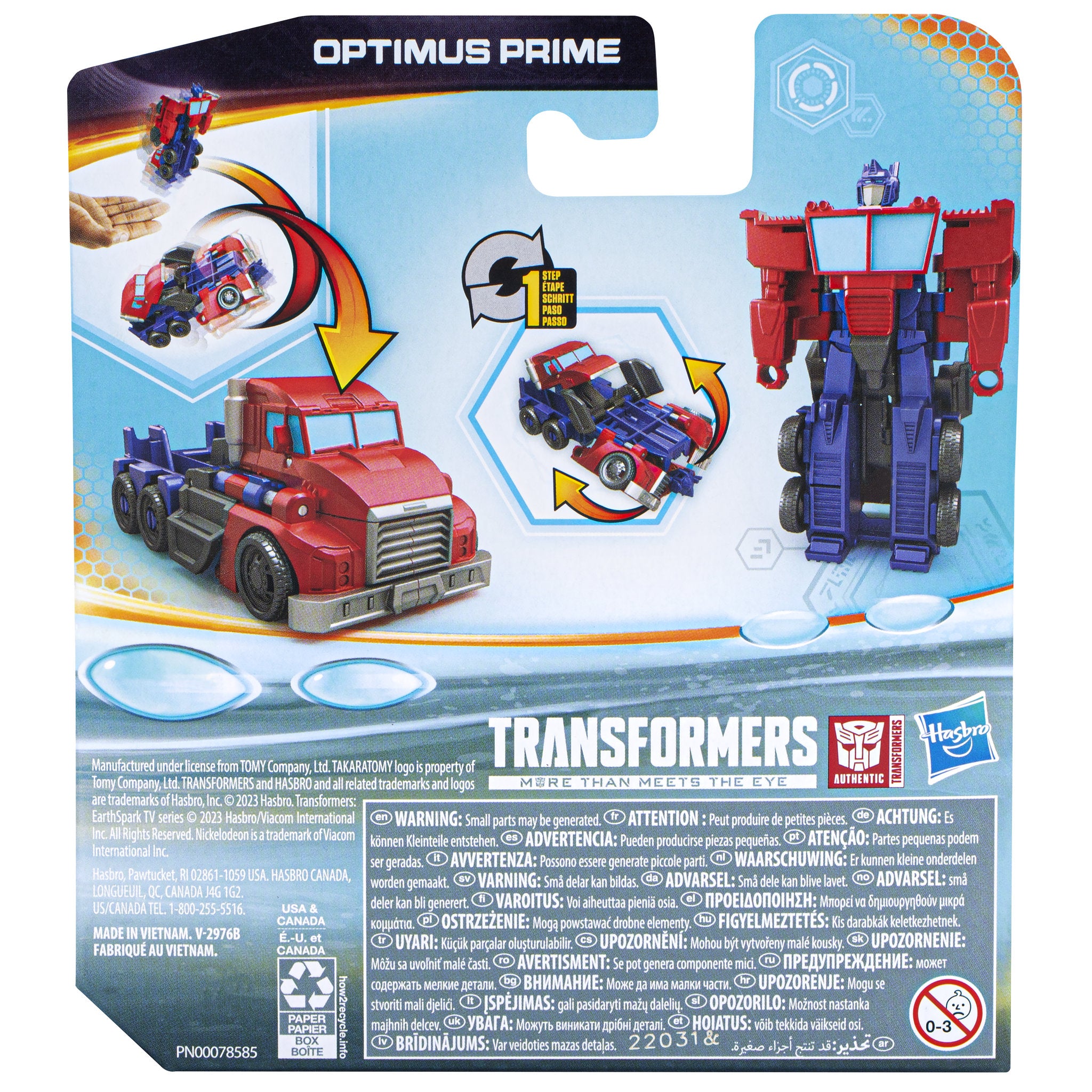 Transformers Earthspark 1 Step Flip Optimus
