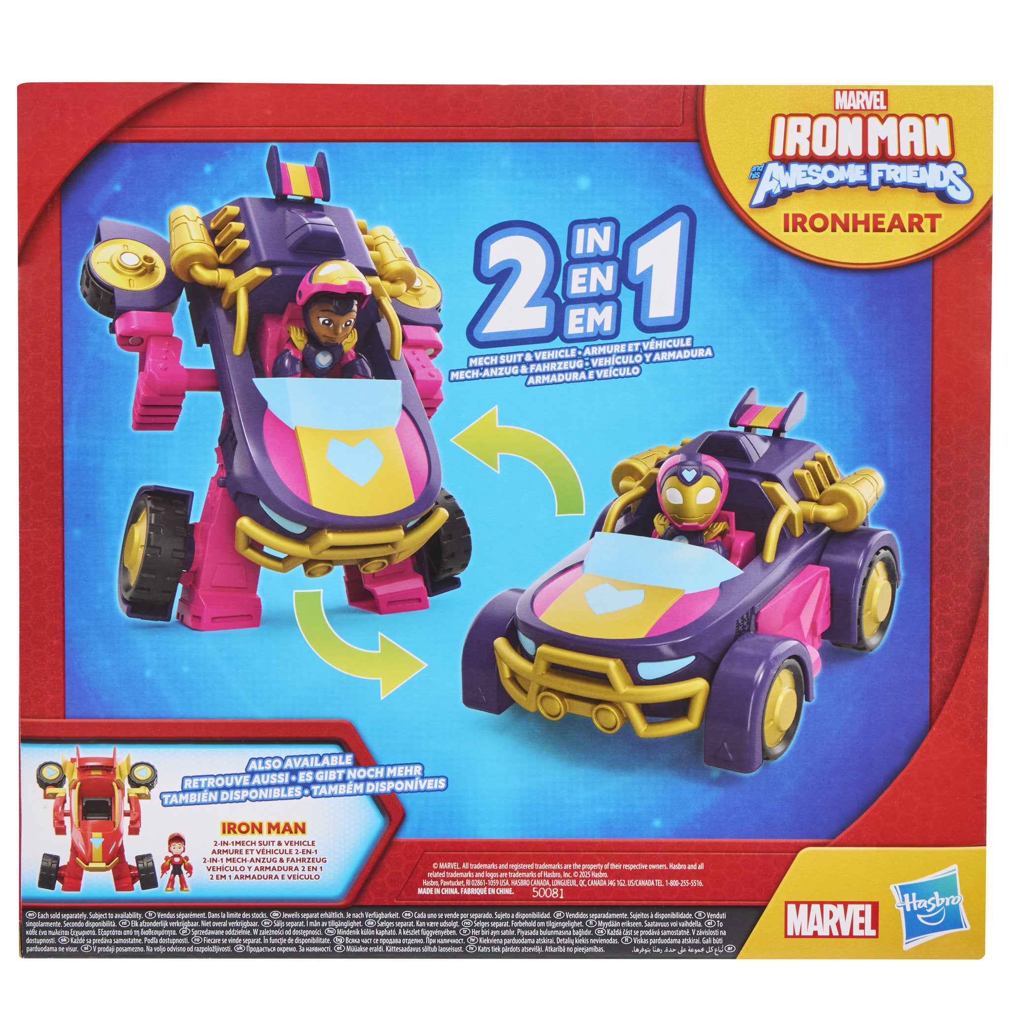 Marvel Iron Man and His Awesome Friends 
Ironheart 2-In-1 Mech Suit & Vehicle