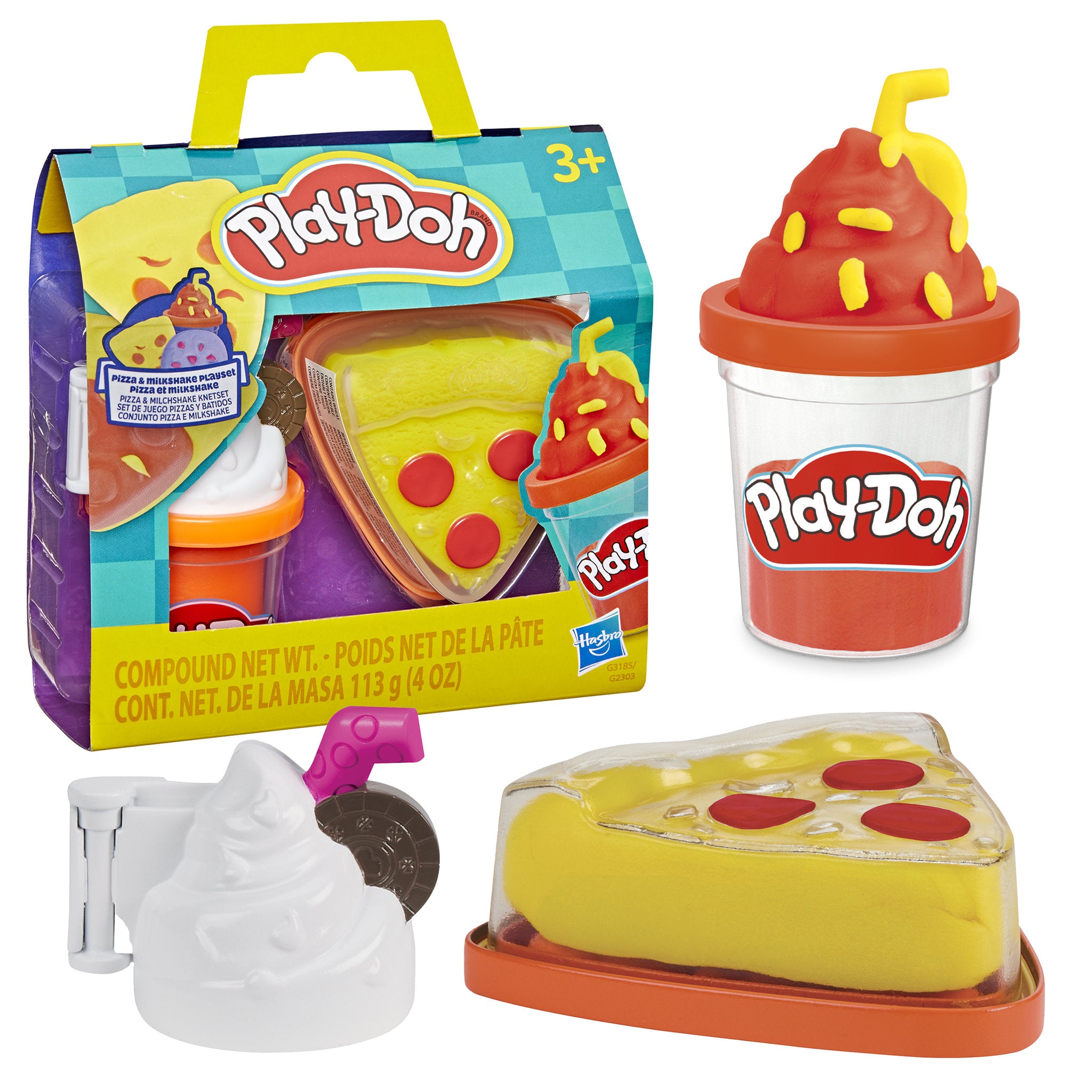 Play-Doh Treats To Go Pizza and Milkshake Playset