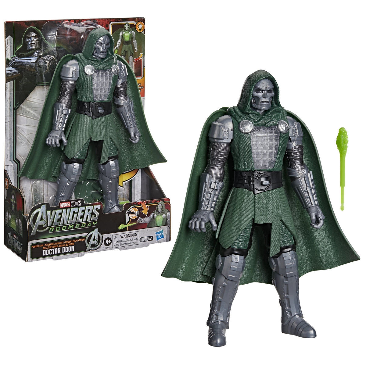 Marvel Studio Avengers Doomsday Power-Glow Action Figure - Doctor Doom
