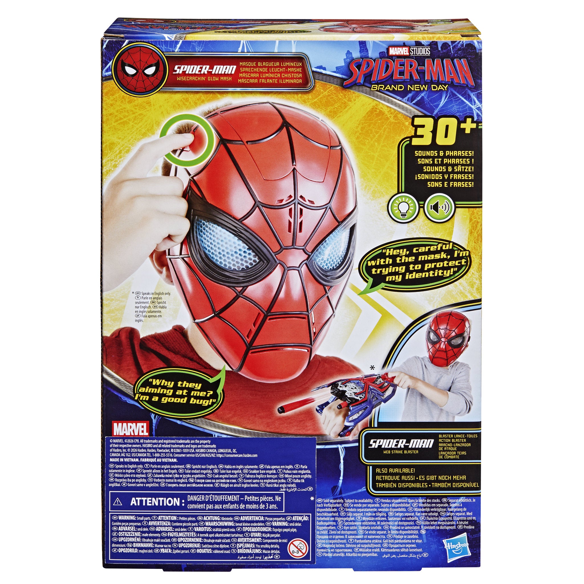 Marvel Spider-Man Brand New Day Mask - Glow Wisecrackin' Spider-Man Mask