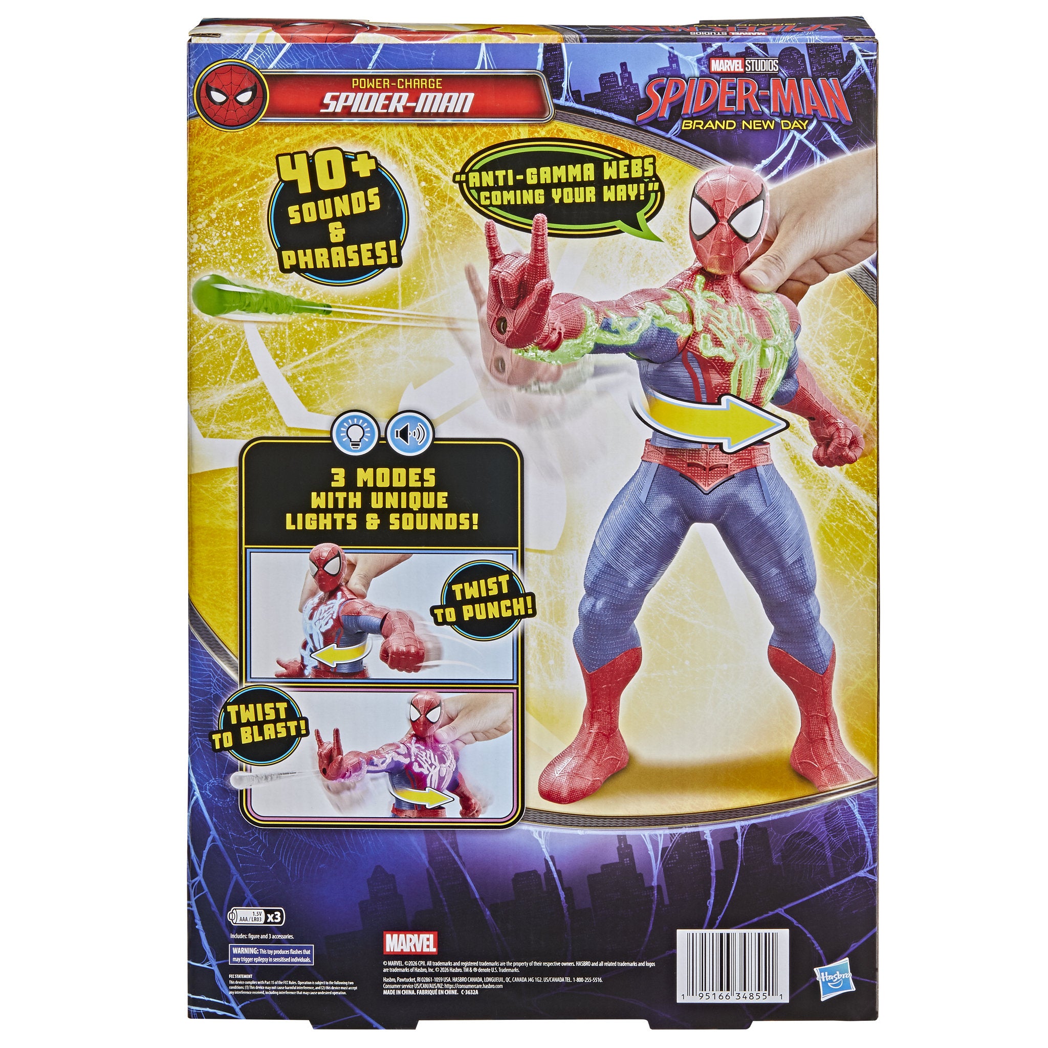 Marvel Spider-Man Brand New Day 14.5 Inch Action Figure - Power-Charge Spider-Man